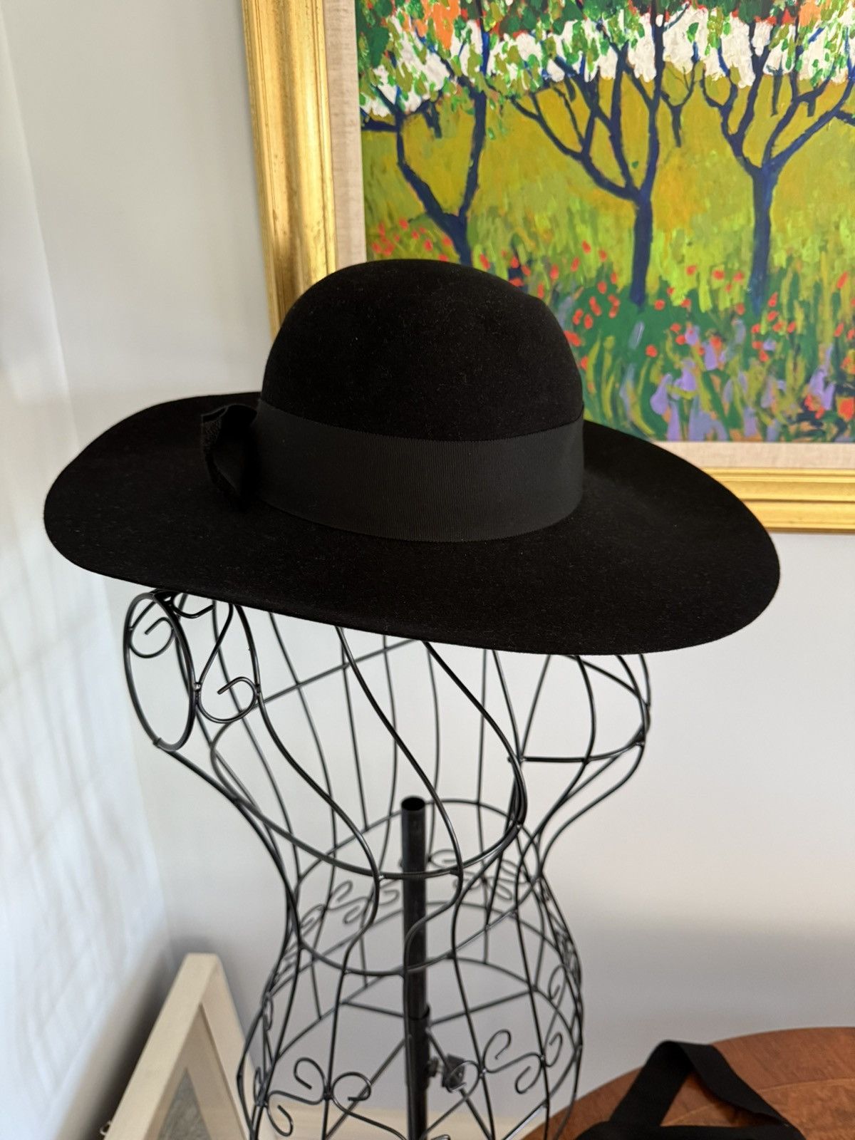 Saint Laurent Paris SS13 Saint Laurent black bow fedora hat Hedi Slimane 58 Size ONE SIZE - 5 Thumbnail