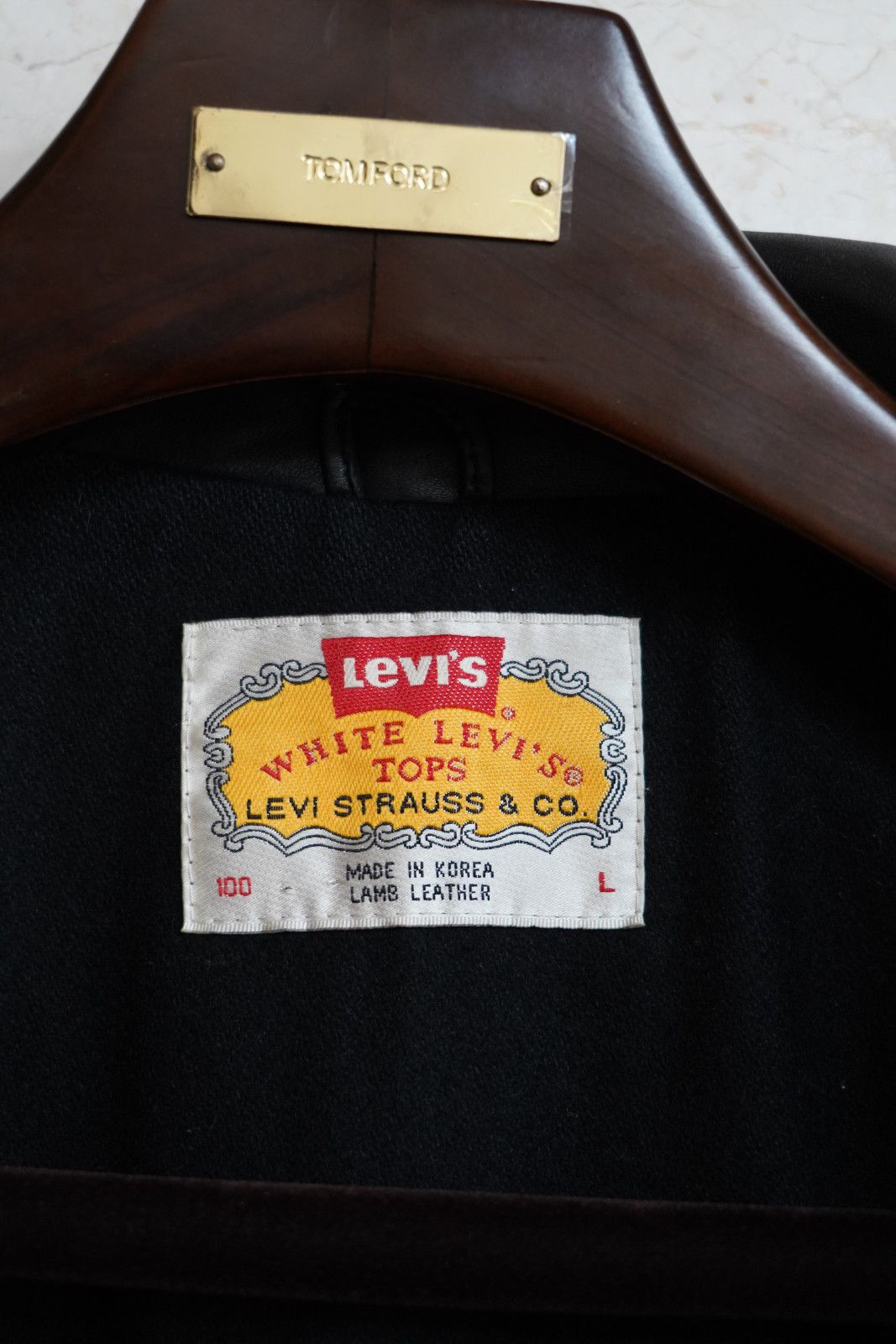 Levi's Levi’s / Lamb Leather Jacket Black / Size 100 (L) Size US M / EU 48-50 / 2 - 9 Thumbnail