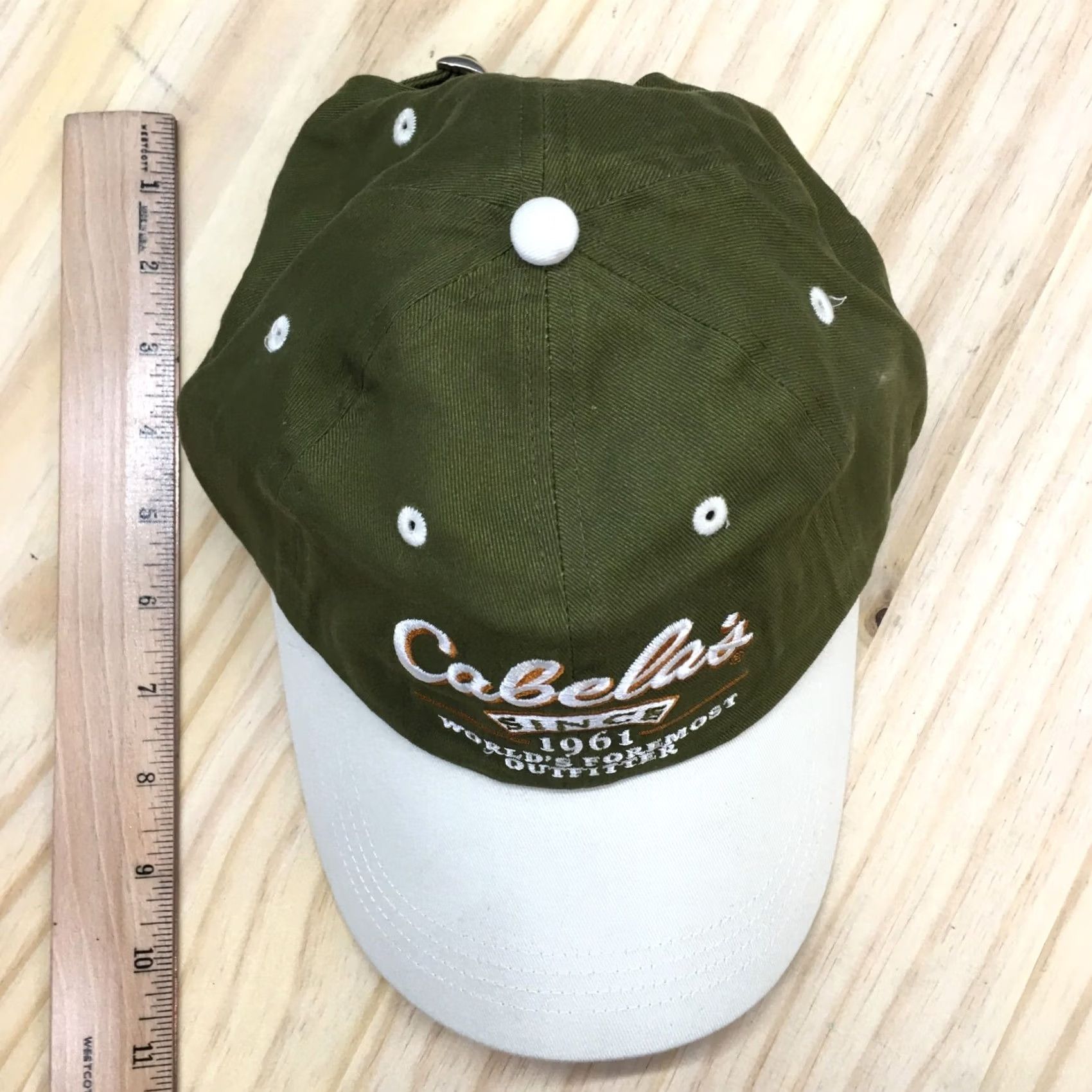 Vintage Cabelas Worlds Foremost Outfitter Baseball Cap - Green Cotton Mens - One Size - Condition: Good - Ships Fast Size ONE SIZE - 3 Thumbnail