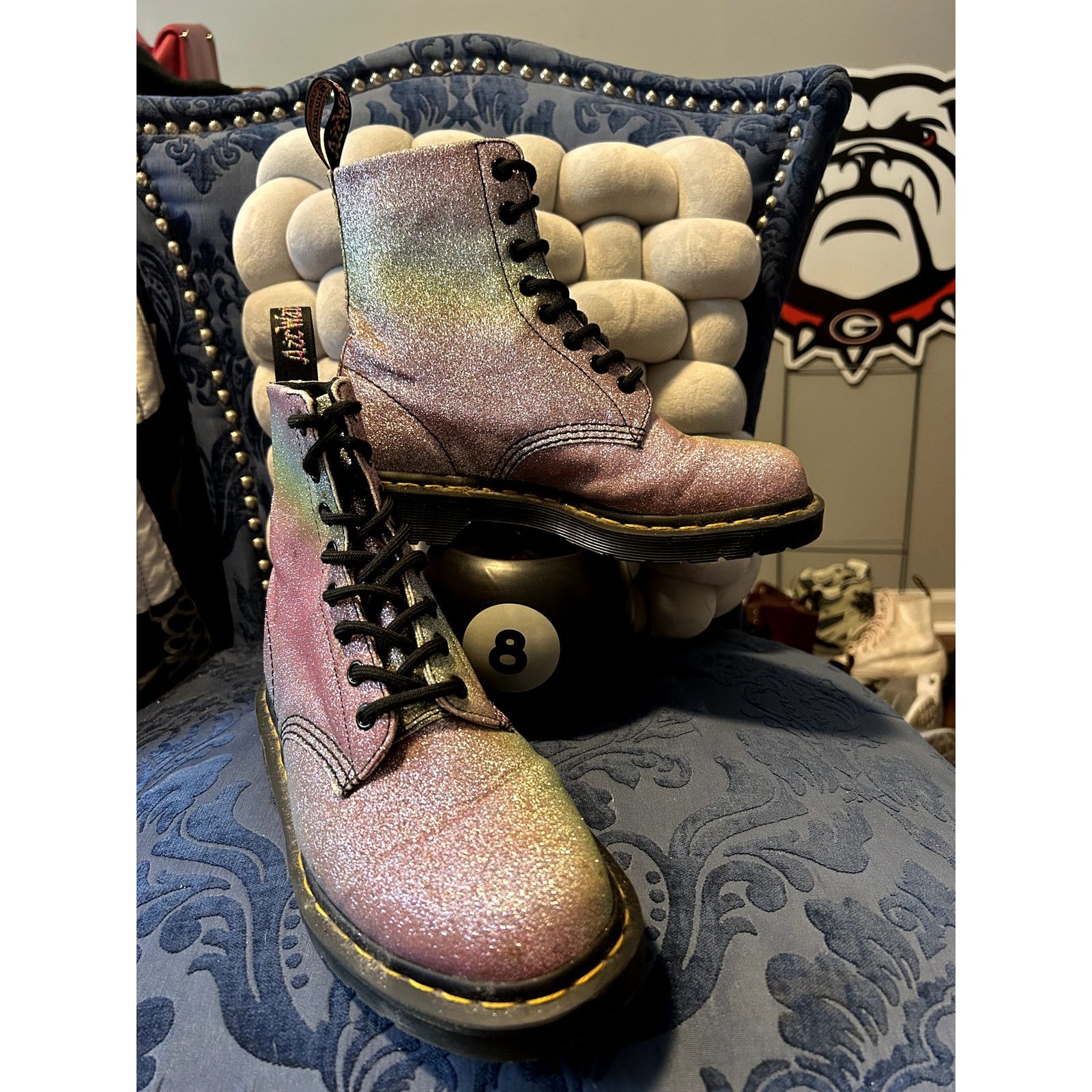 Dr. Martens Dr Martens 1460 Pastel Rainbow Glitter size 7/EU 38 Size US 7 / IT 37 - 1 Thumbnail