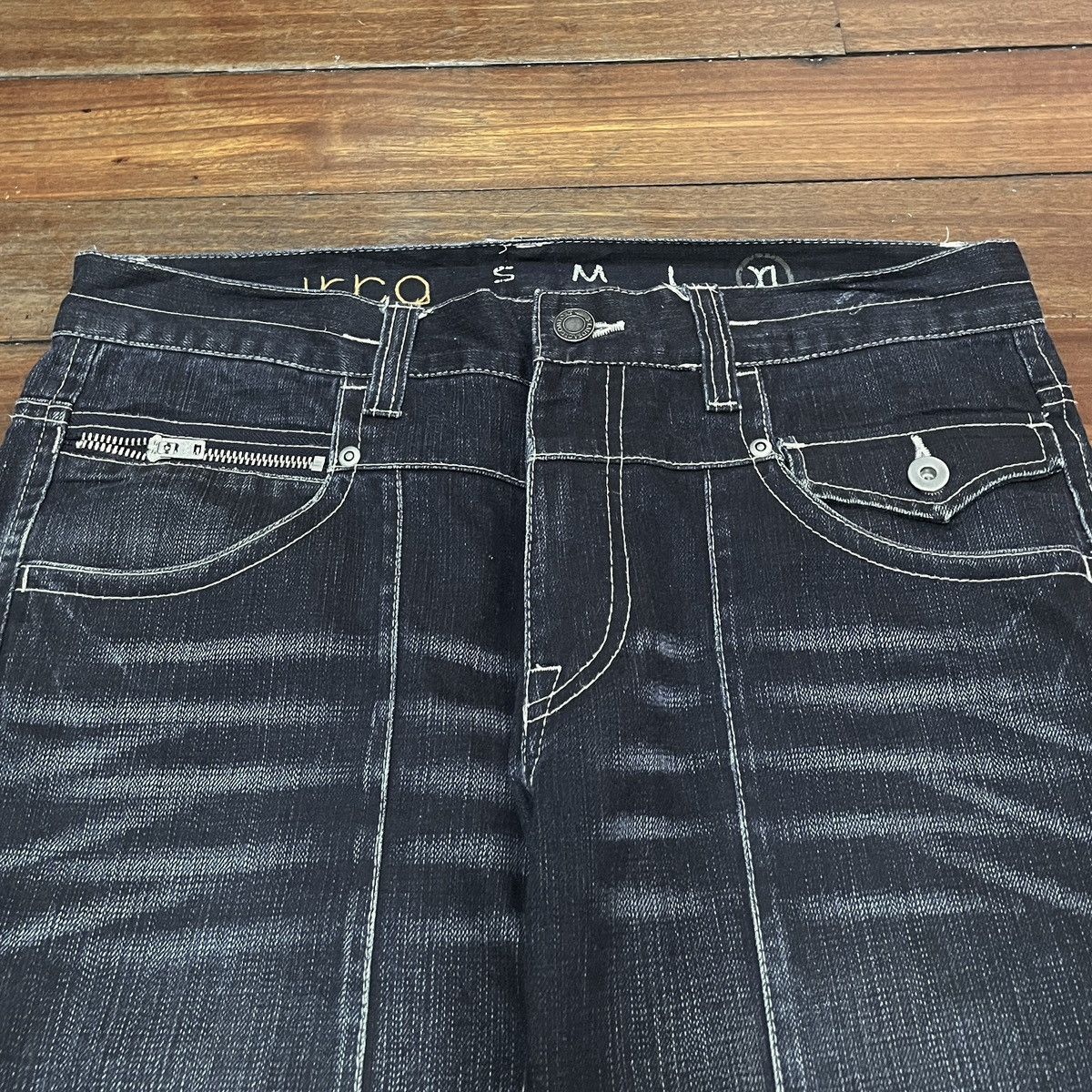 Vintage Rare Design Vintage Japanese Brand Ikka Flare Jeans 2000s Size US 35 - 3 Thumbnail