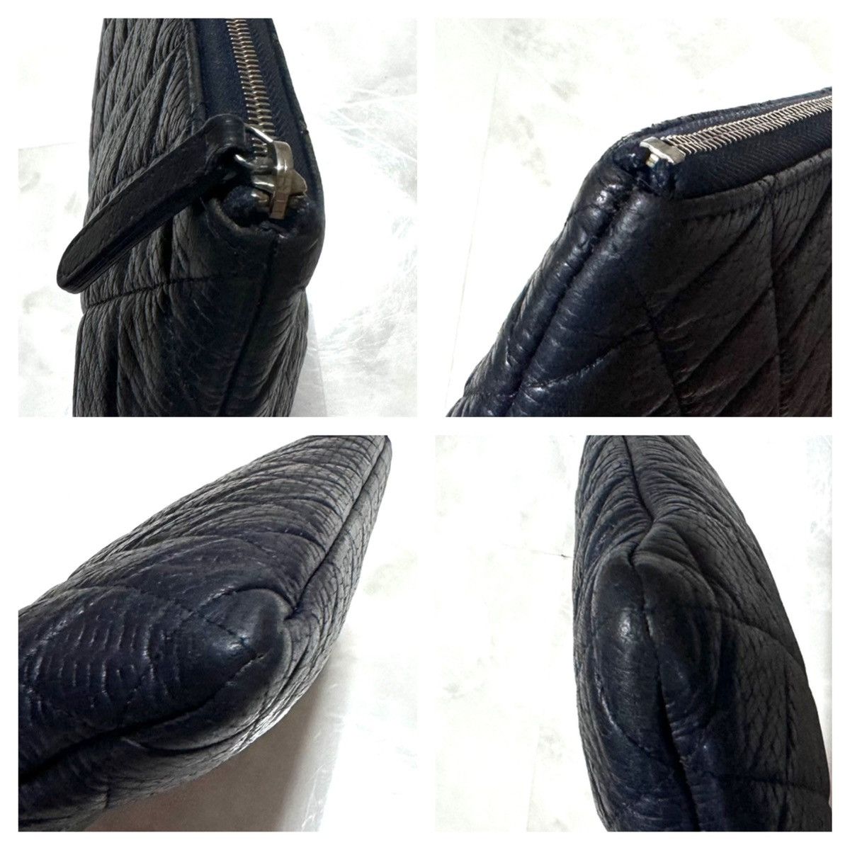 Chanel Chanel COCO patch, matelassé leather clutch bag, dark navy Size ONE SIZE - 5 Thumbnail
