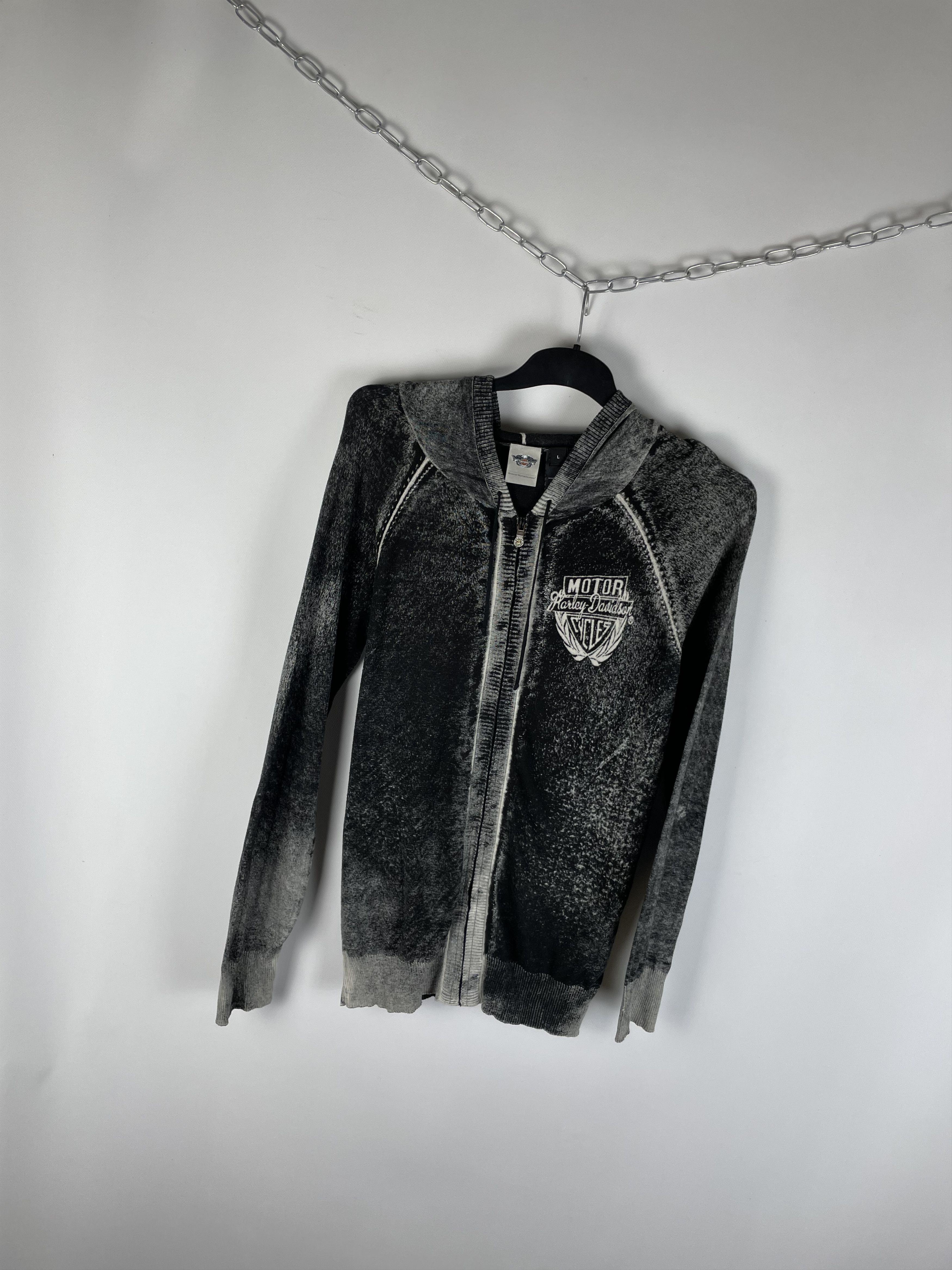 Harley Davidson Vintage Harley Davidson Zip Hoodies Motorcycle Size L / US 10 / IT 46 - 2 Thumbnail