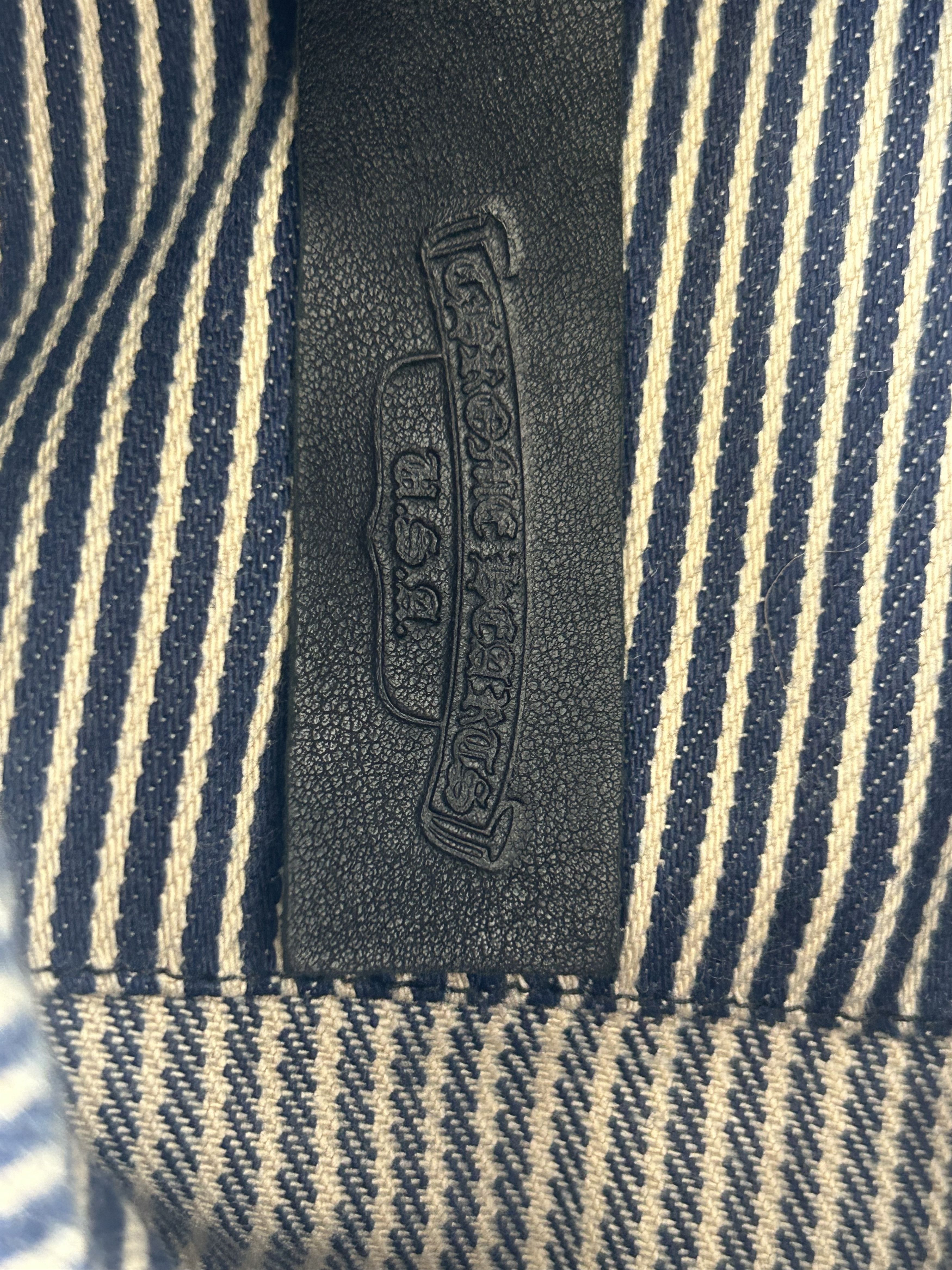 Chrome Hearts Chrome Hearts Blue & White Pinstripe Chore Button Up Shirt Size US L / EU 52-54 / 3 - 3 Thumbnail