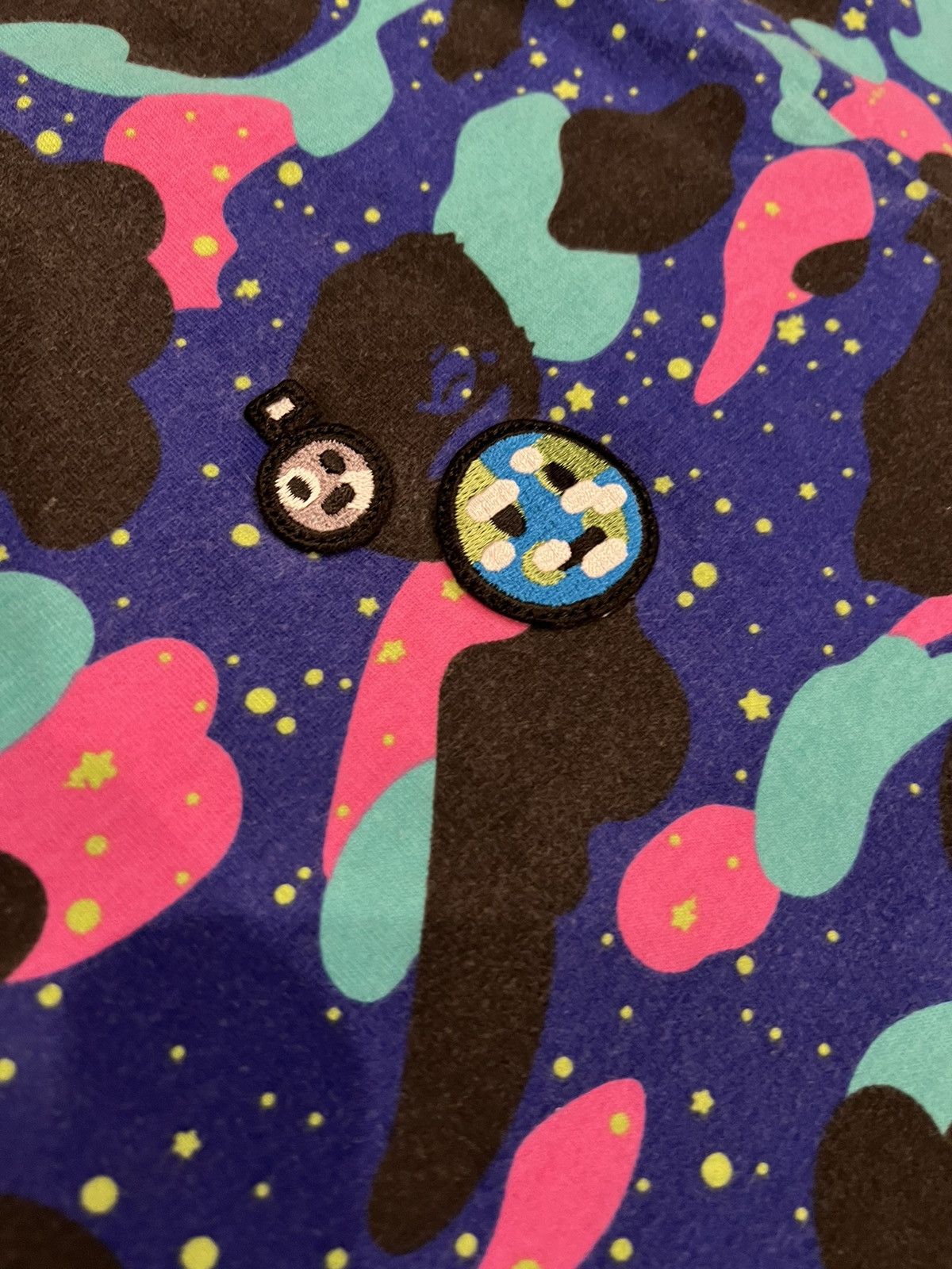 Bape A Bathing Ape x Kid Cudi Blue Moon Man Space Camo T-Shirt Size US L / EU 52-54 / 3 - 4 Thumbnail
