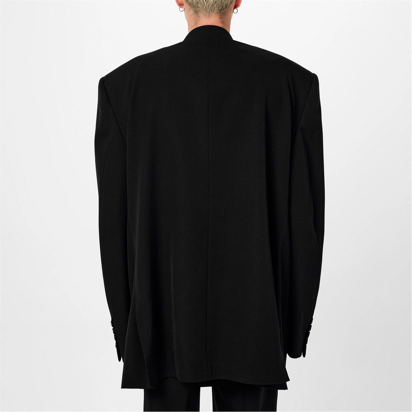 Balenciaga o1g2r1mq0226 Oversized Double Breasted Wool Blazer In Black Size US M / EU 48-50 / 2 - 6 Thumbnail