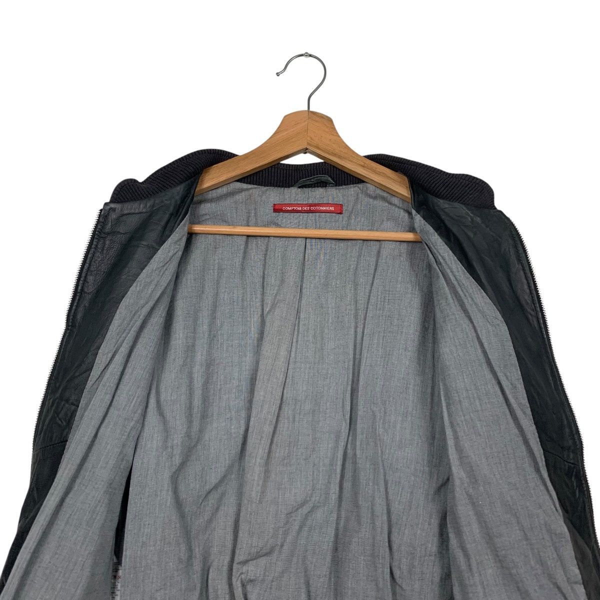 Japanese Brand COMPTOIR DES COTONNIERS Leather Bomber Jacket #2560-C115 Size L / US 10 / IT 46 - 12 Thumbnail