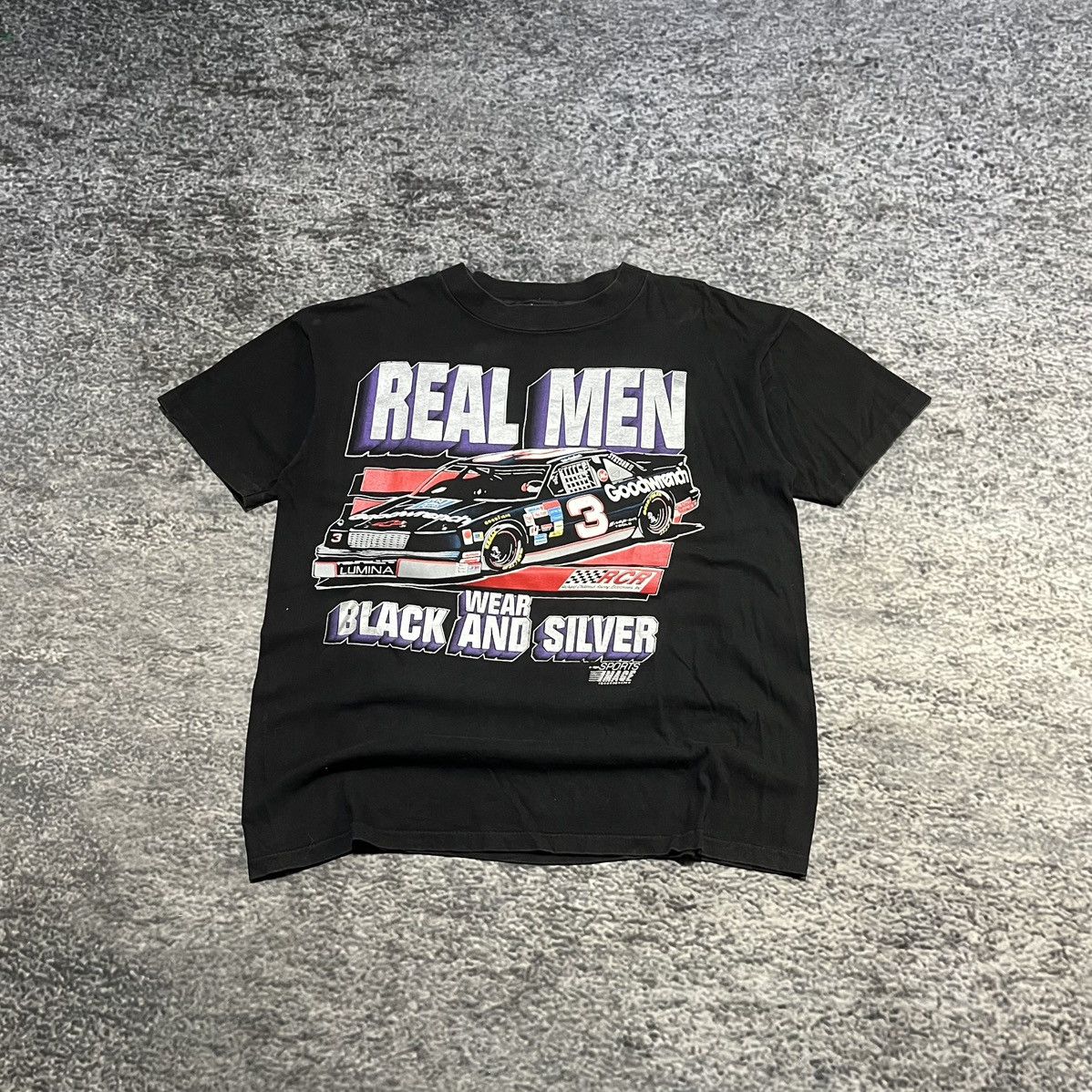 NASCAR Vintage 90s Dale Earnhardt NASCAR Racing Black T Shirt Large Size US L / EU 52-54 / 3 - 1 Thumbnail