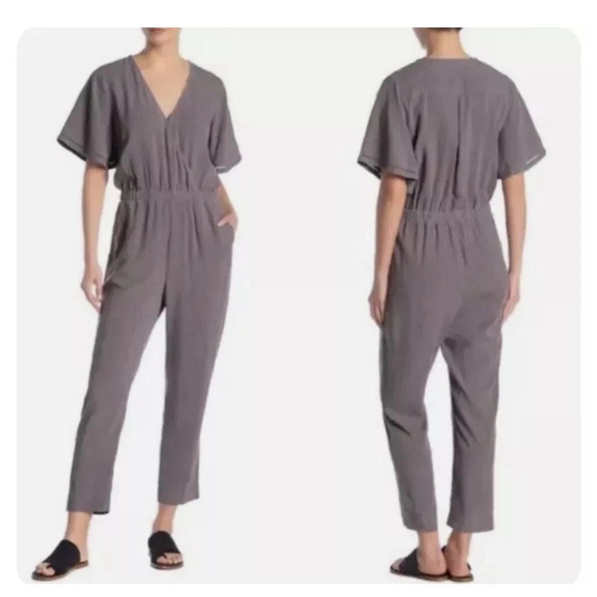 Anthropologie Anthropologie Cloth & Stone Gray Chambray Jumpsuit sz XS Size 25" / US 0 / IT 36 - 9 Thumbnail