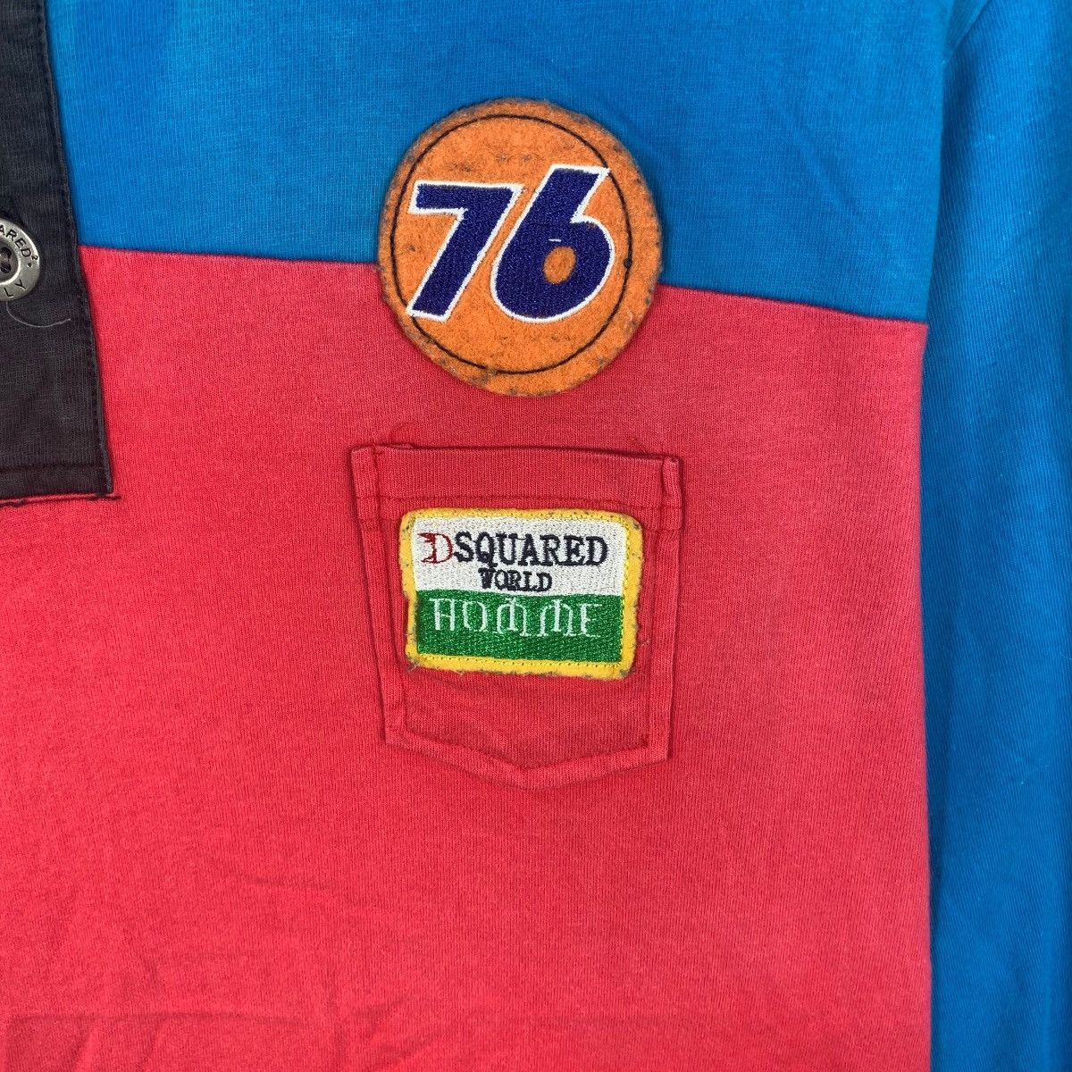 Dsquared2 Vintage DSQUARED2 ITALY 76 Motor Oil Racing Polo Tee Shirt Size US L / EU 52-54 / 3 - 4 Thumbnail