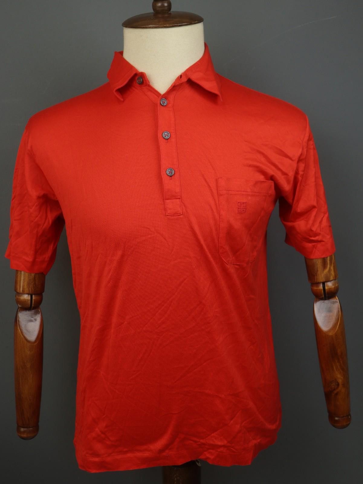 Givenchy Givenchy Red Cotton Collared Popover Polo Shirt Size L Size US L / EU 52-54 / 3 - 1 Thumbnail