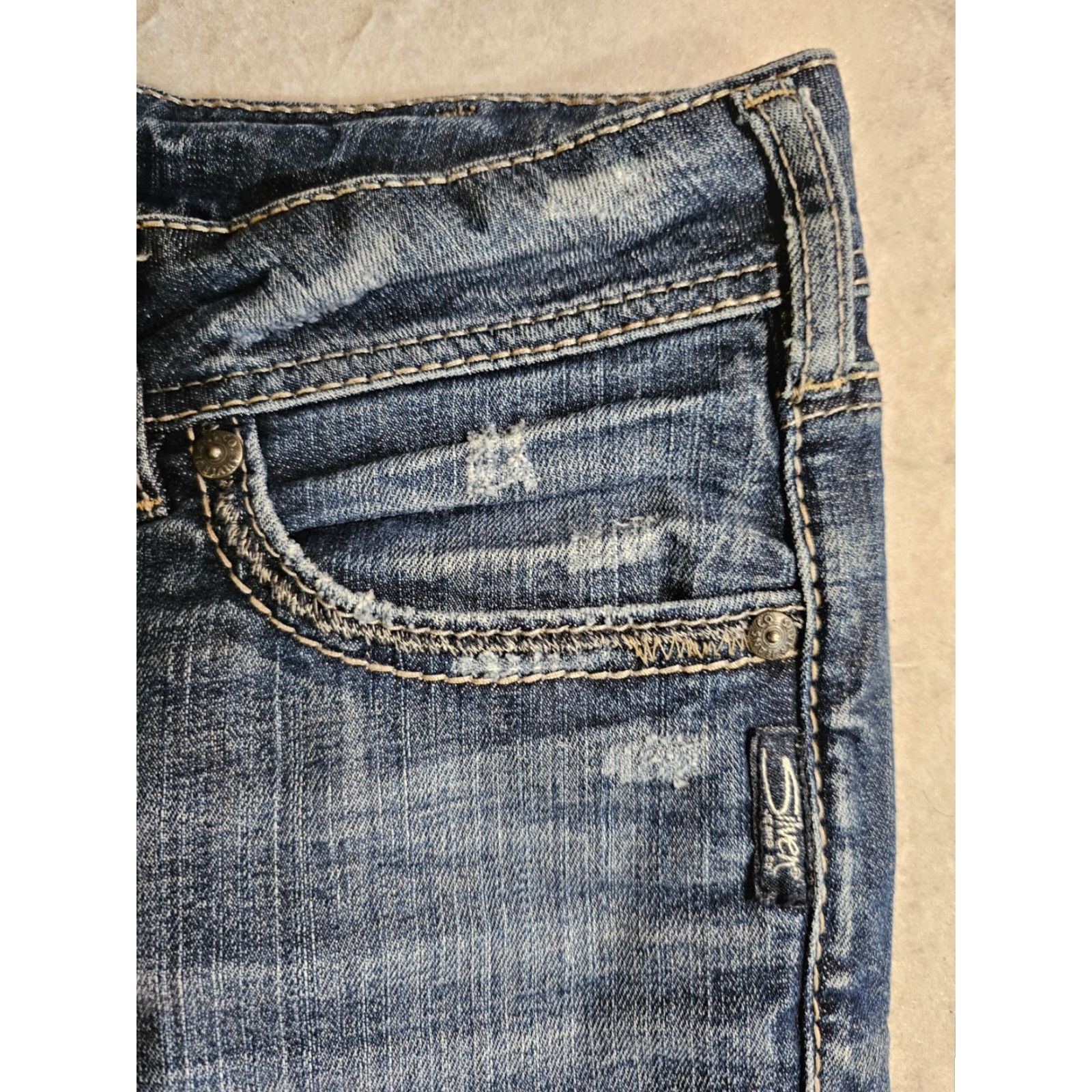 Silver Jeans Co. Silver Jeans Signature Suki Ankle Slim Denim Jeans Women's W30 L27 Light Wash Size 30" / US 8 / IT 44 - 4 Thumbnail