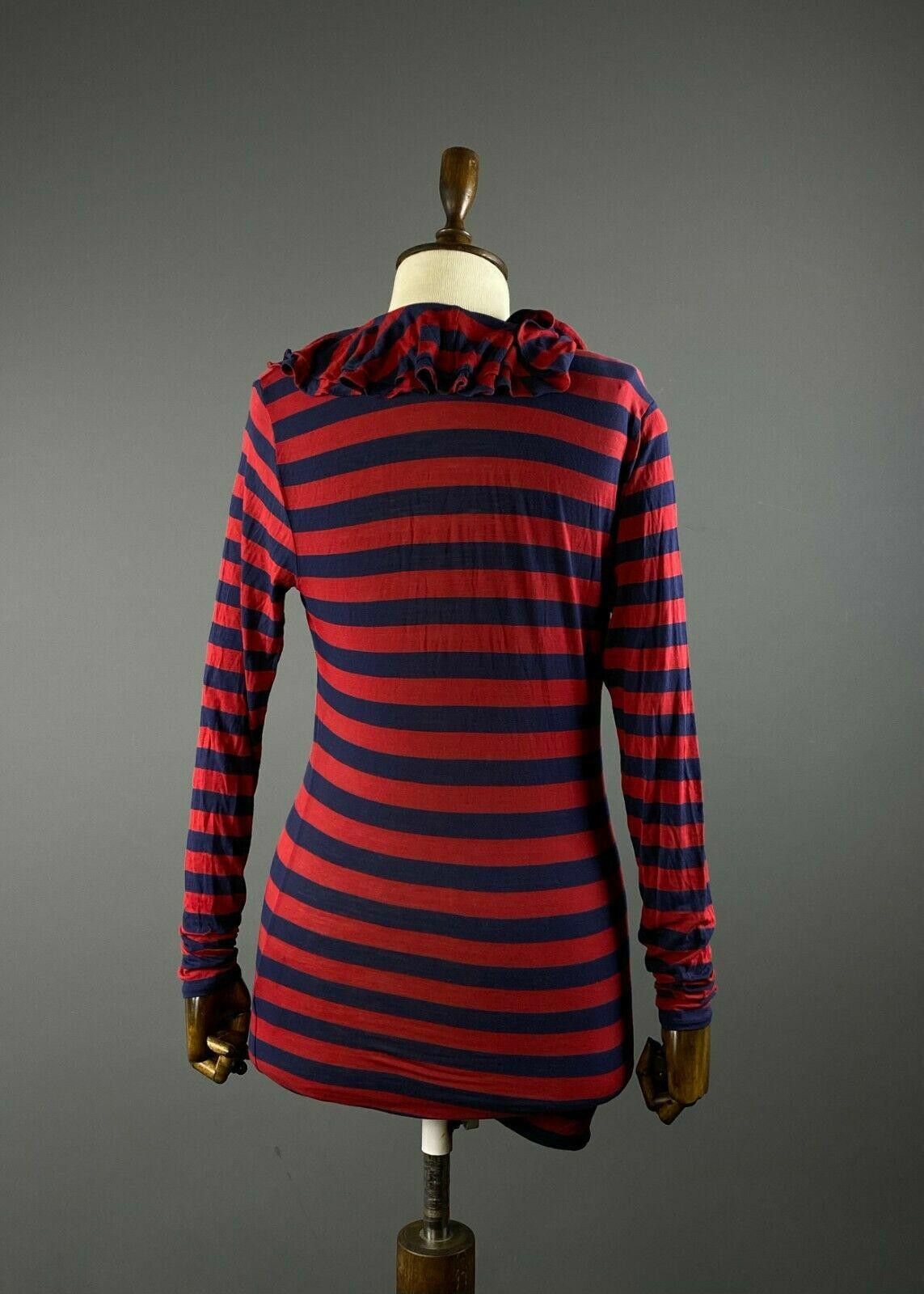 Polo Ralph Lauren Ralph Lauren Blue Red Stripe Long Sleeve V-Neck Dress Size S Size S / US 4 / IT 40 - 7 Thumbnail