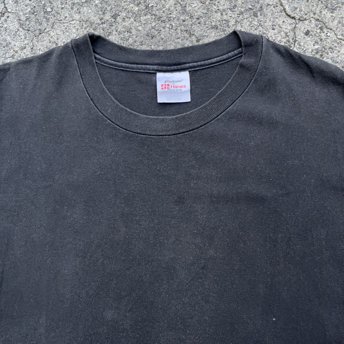 Hanes Vintage 90s STEDMAN BY HANES Black Blank Shirt Size US XL / EU 56 / 4 - 2 Thumbnail
