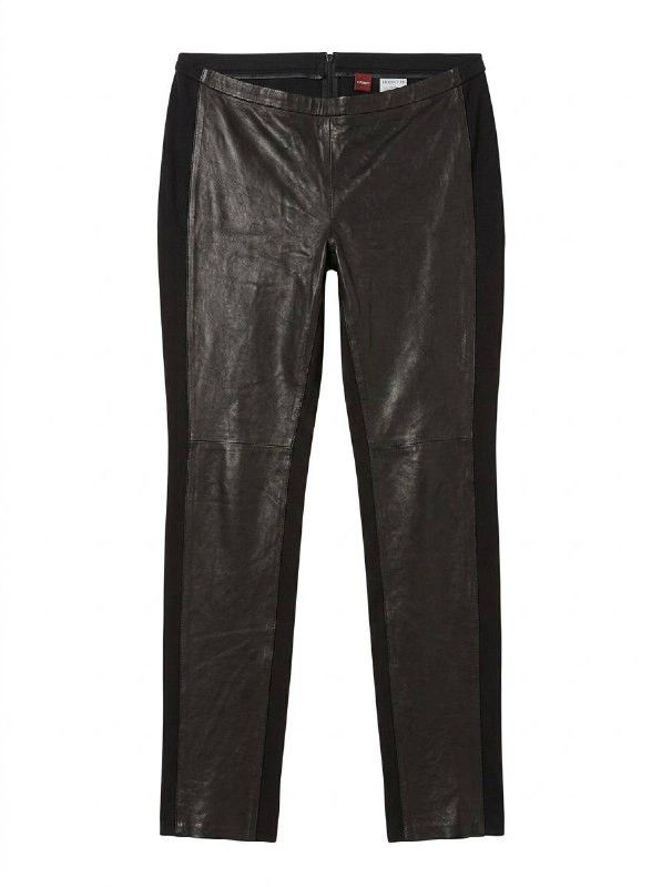 Other OLSEN Genuine Leather Front Tapered Pants Black US 12 Size 34" / US 12 / IT 48 - 1 Thumbnail