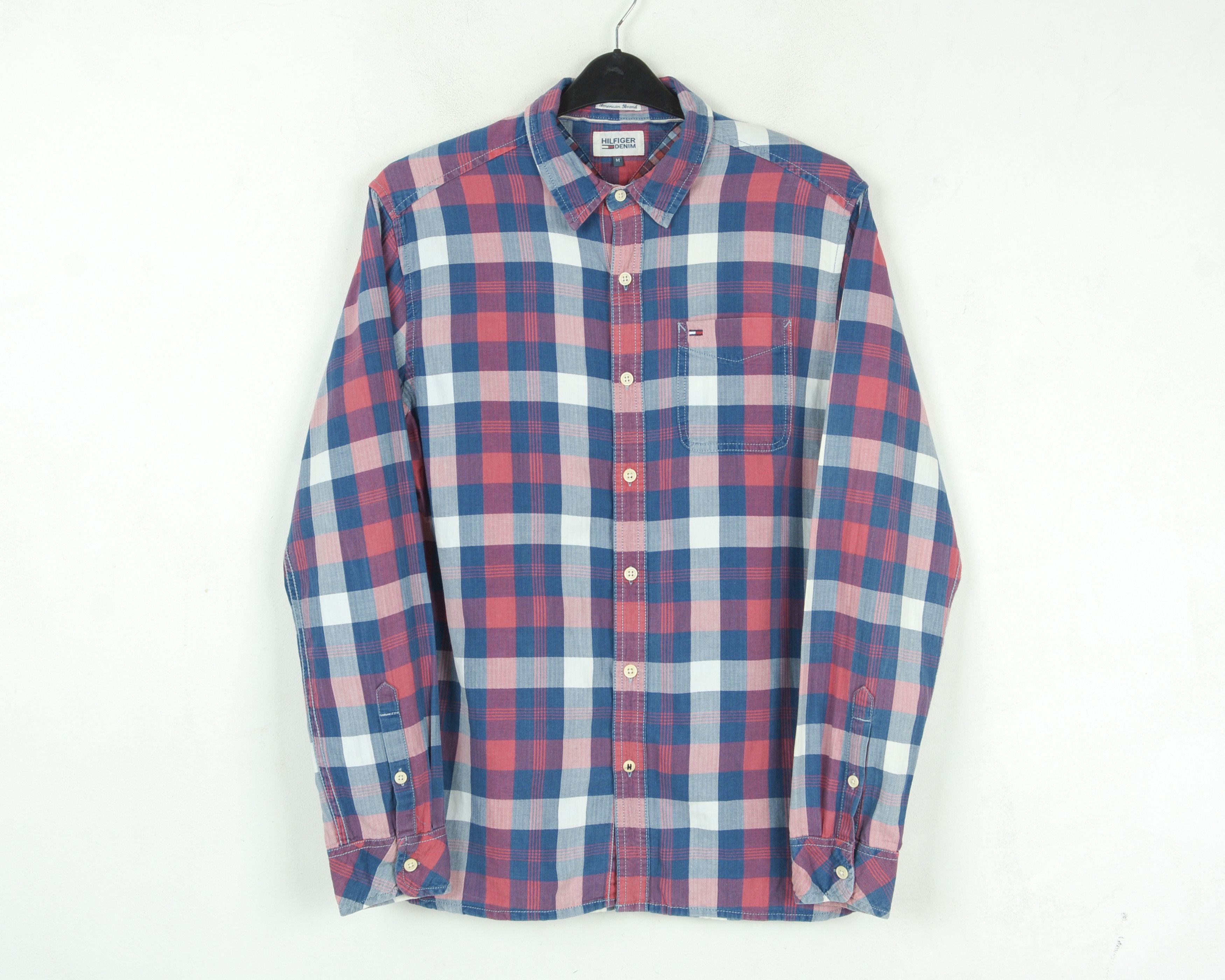Tommy Hilfiger TOMMY HILFIGER M Casual Shirt Check Plaid Long Sleeve Forma Size US M / EU 48-50 / 2 - 1 Thumbnail