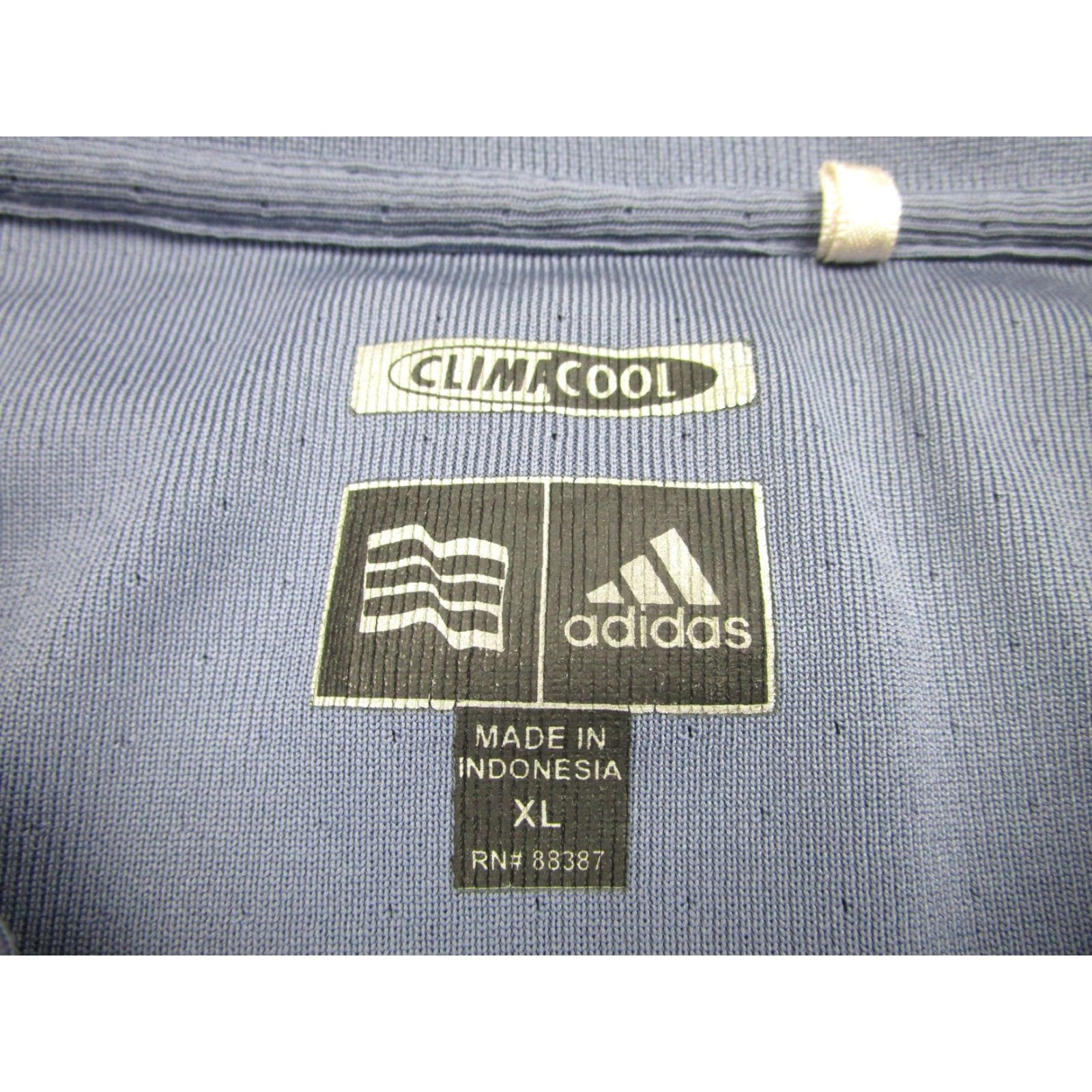 Adidas Adidas Polo Shirt Mens XL Blue ClimaCool Striped Golf Valencia CC Performance Size US XL / EU 56 / 4 - 5 Thumbnail