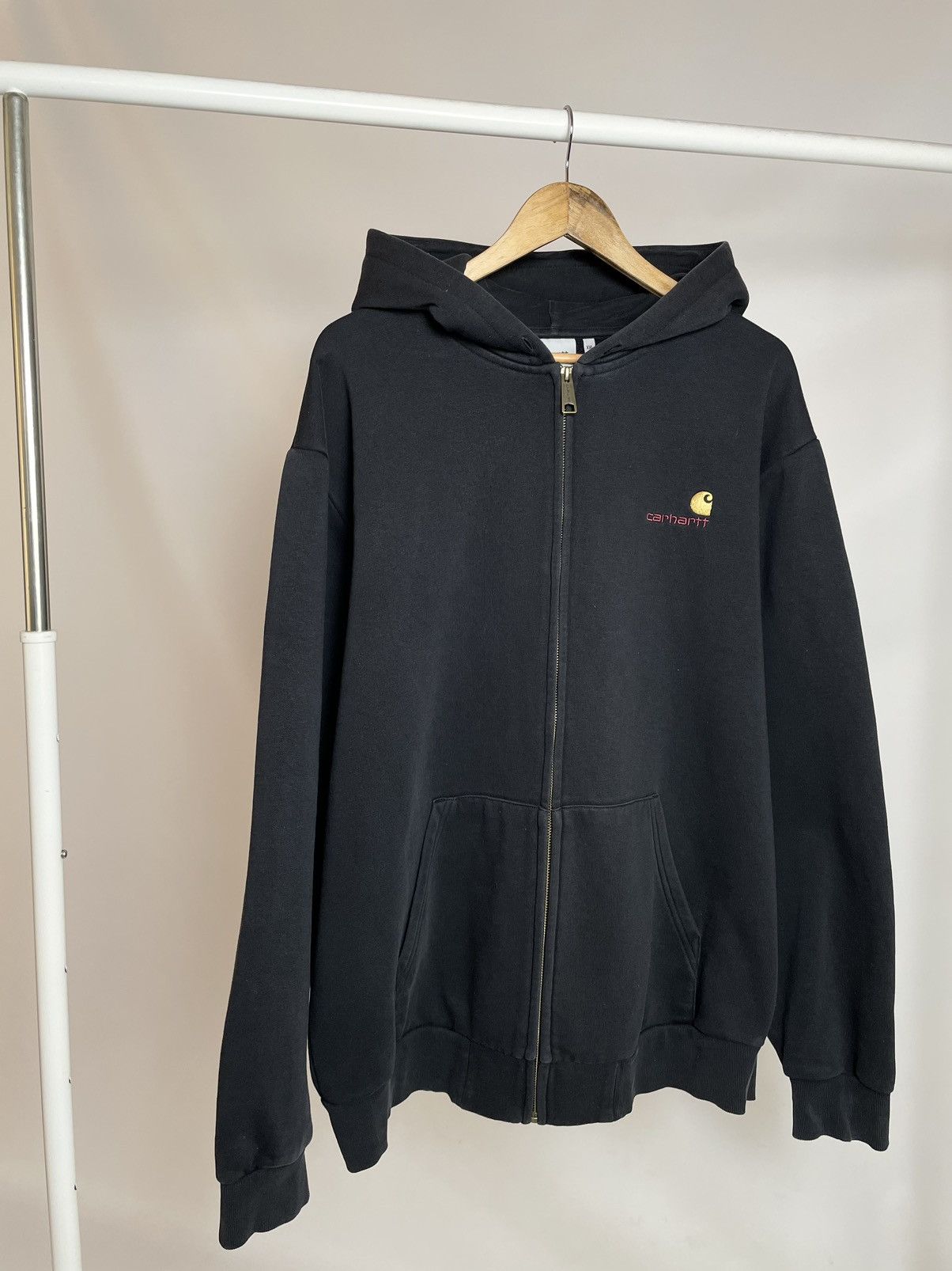 Carhartt Carhartt WIP 🌆 black faded hooded work squad hoodie jacket Size US XXL / EU 58 / 5 - 2 Thumbnail