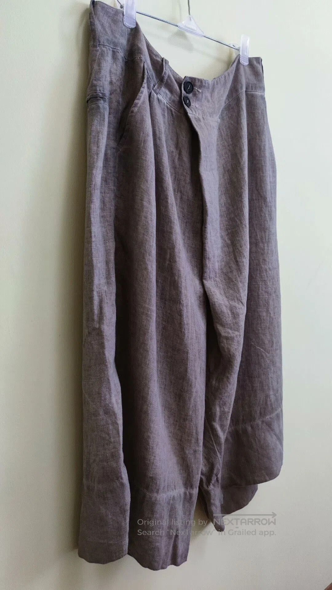 Yohji Yamamoto Asymmetrical Linen Pants by Yohji Yamamoto. Size US 34 / EU 50 - 2 Thumbnail