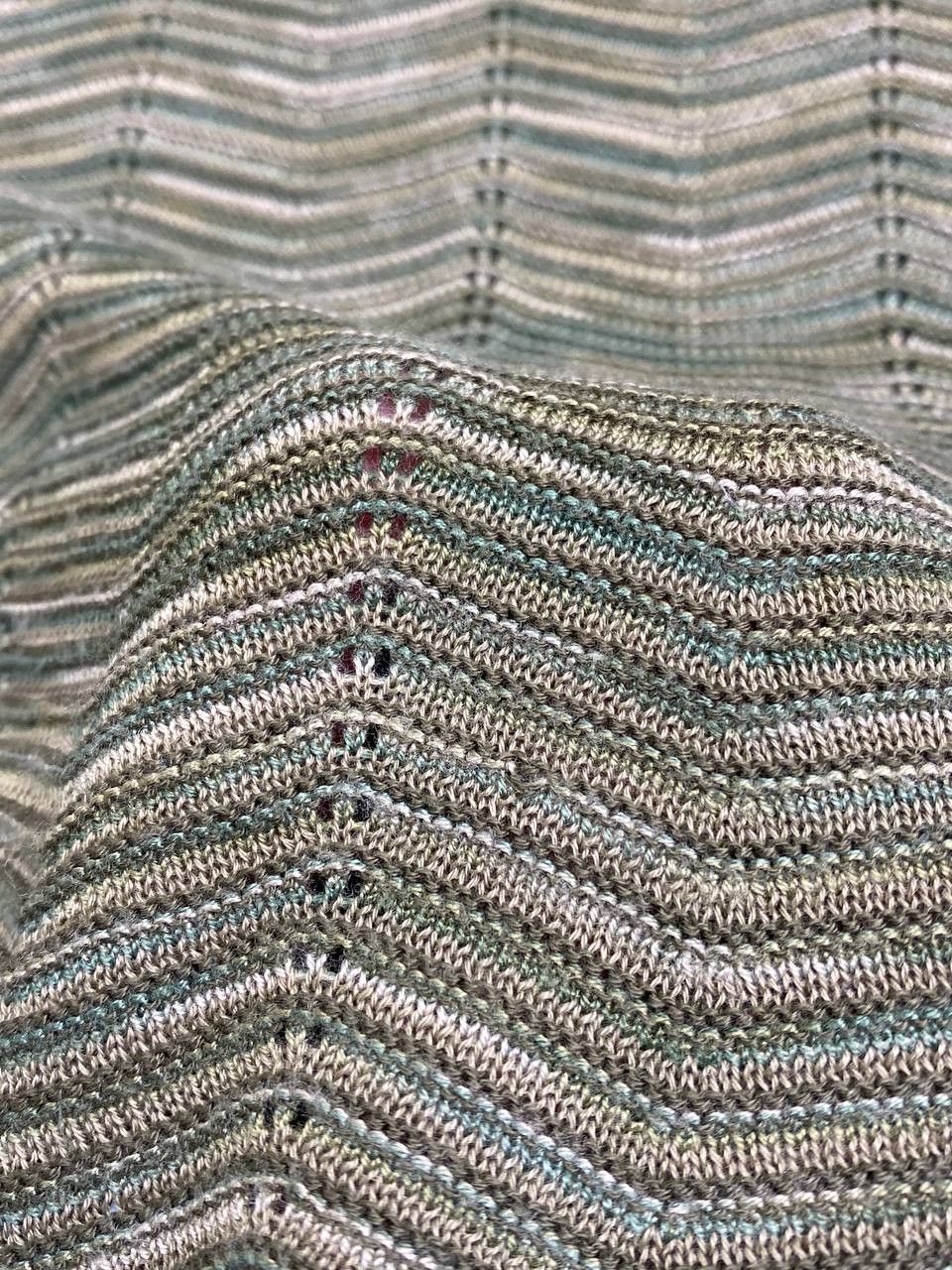 Armani Collezioni Armani Collezioni V-Neck Missoni Style Knit Sweater Size US M / EU 48-50 / 2 - 14 Thumbnail