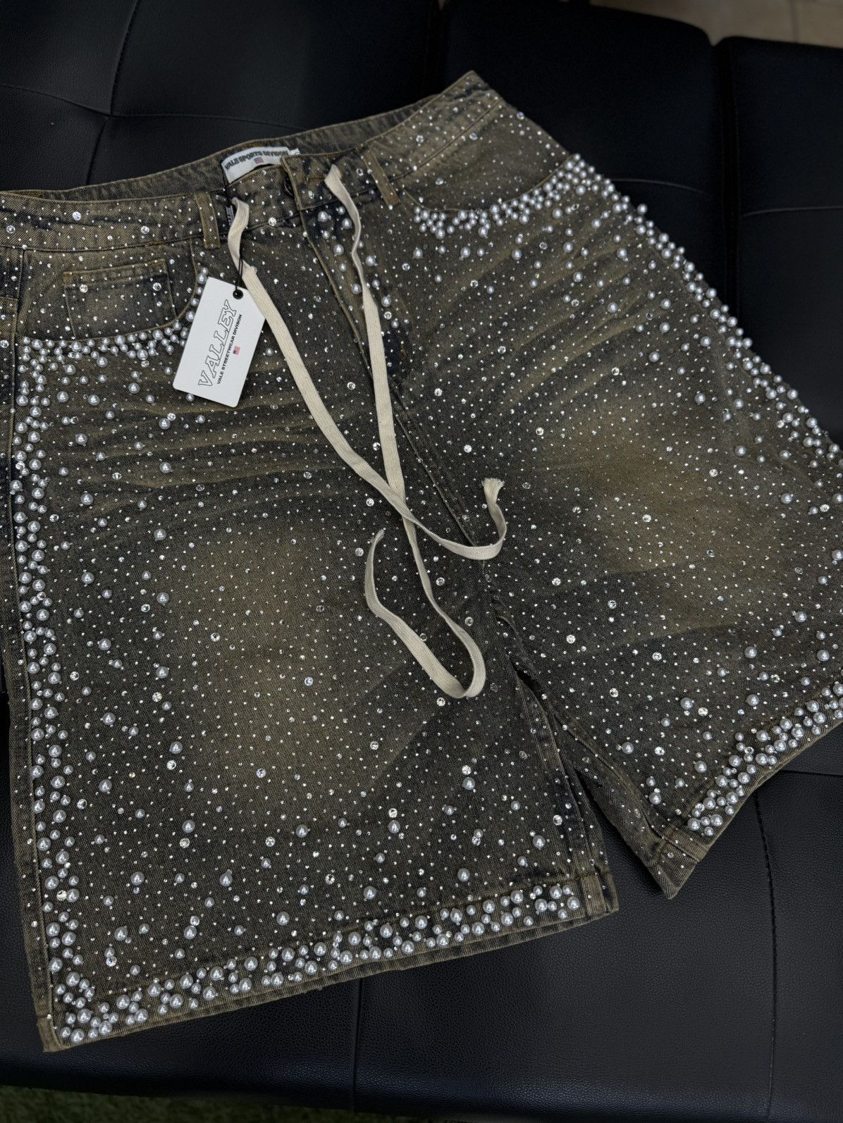 Vale Valley Vale Blue Rhinestone Shorts Size 30 (NEW) Size US 30 / EU 46 - 2 Thumbnail