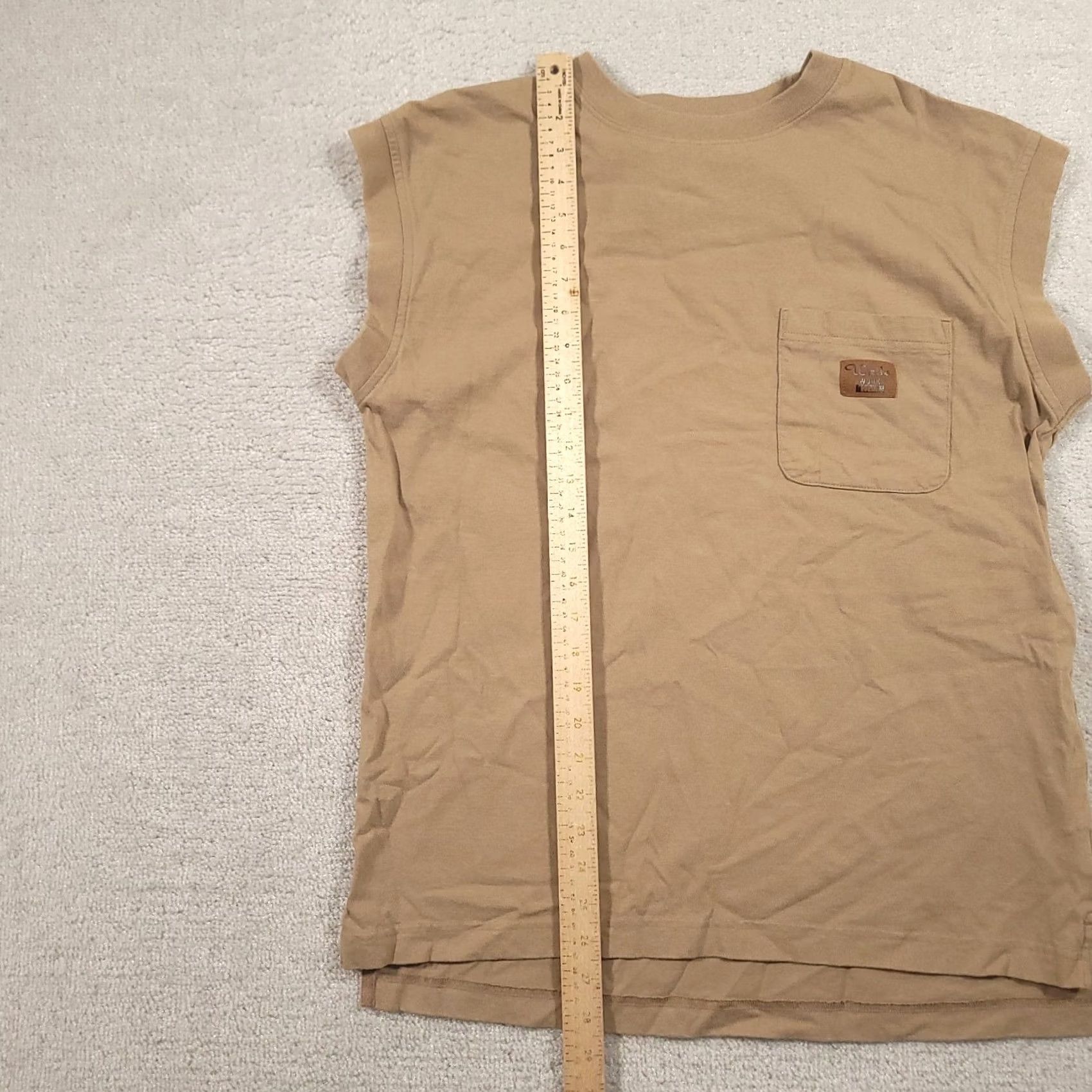Walls VINTAGE Walls Work Wear Pocket Tee Shirt Sleeveless Medium Brown Mens Size US M / EU 48-50 / 2 - 5 Thumbnail