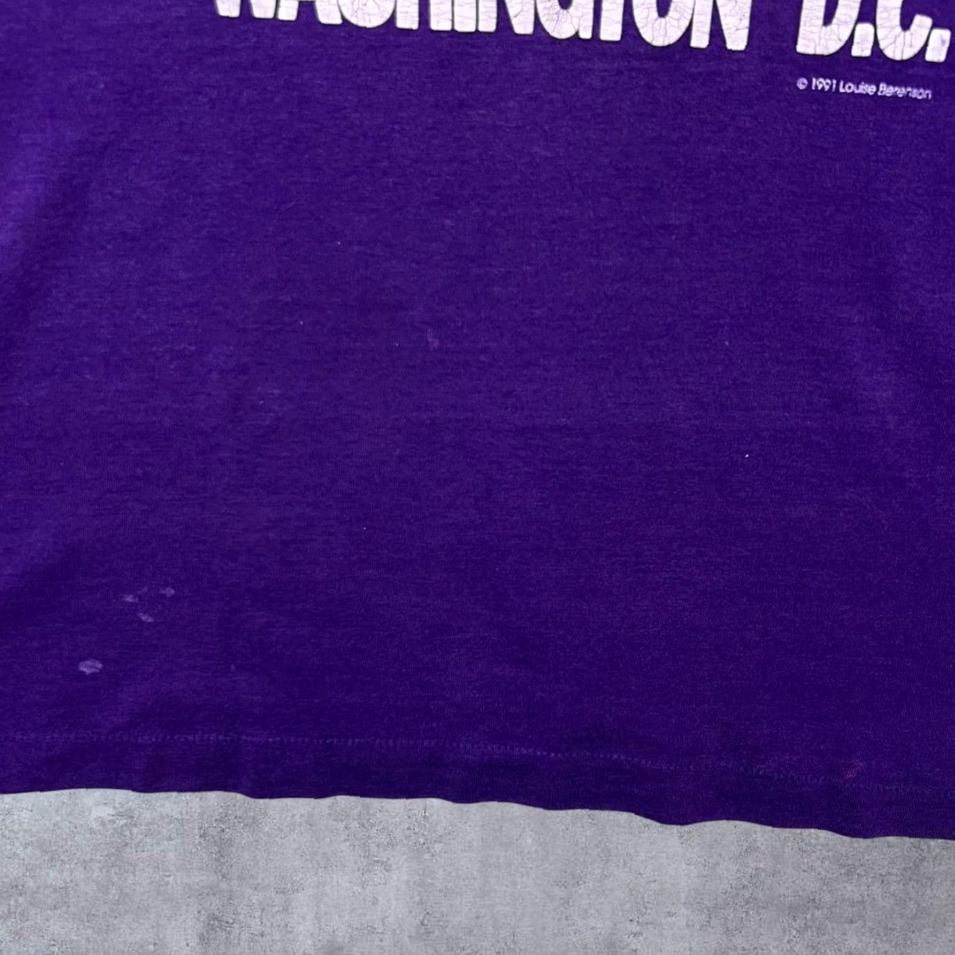 Vintage VINTAGE Screen Stars Washington D.C. T-Shirt Mens XL Purple 1991 Tourist Souvenir Single Stitch Wool? Size US XL / EU 56 / 4 - 6 Thumbnail
