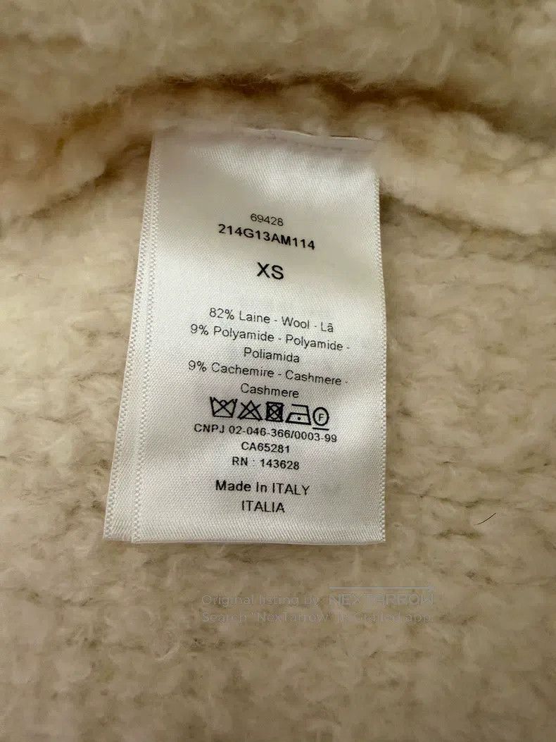 Dior Dior Beige Letter Logo Fleece Teddy Zipper Jacket Size XS / US 0-2 / IT 36-38 - 4 Thumbnail
