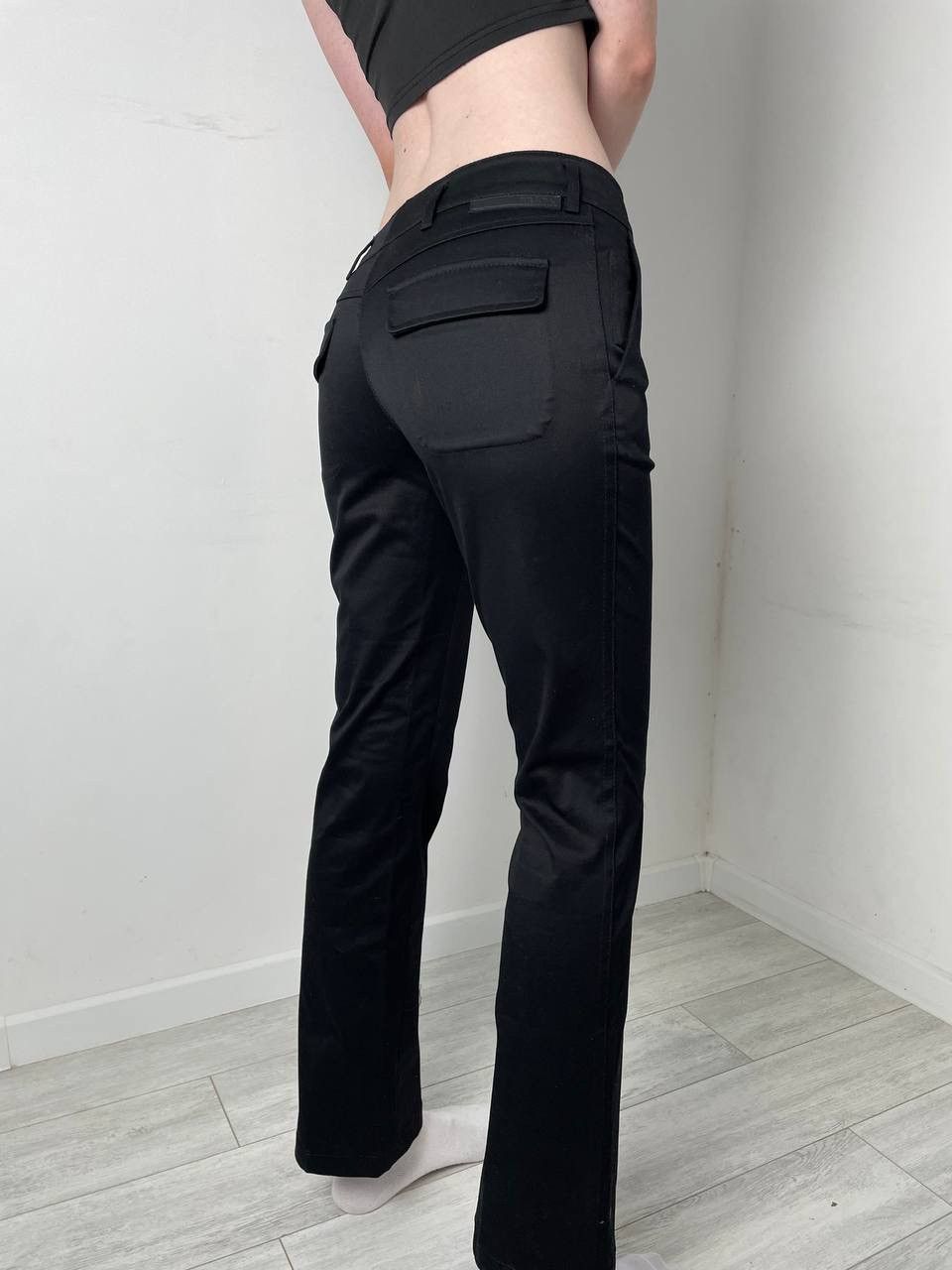 Prada Prada Black ( Tab Leather )bell-bottom Old money style Size US 36 / EU 52 - 1 Thumbnail
