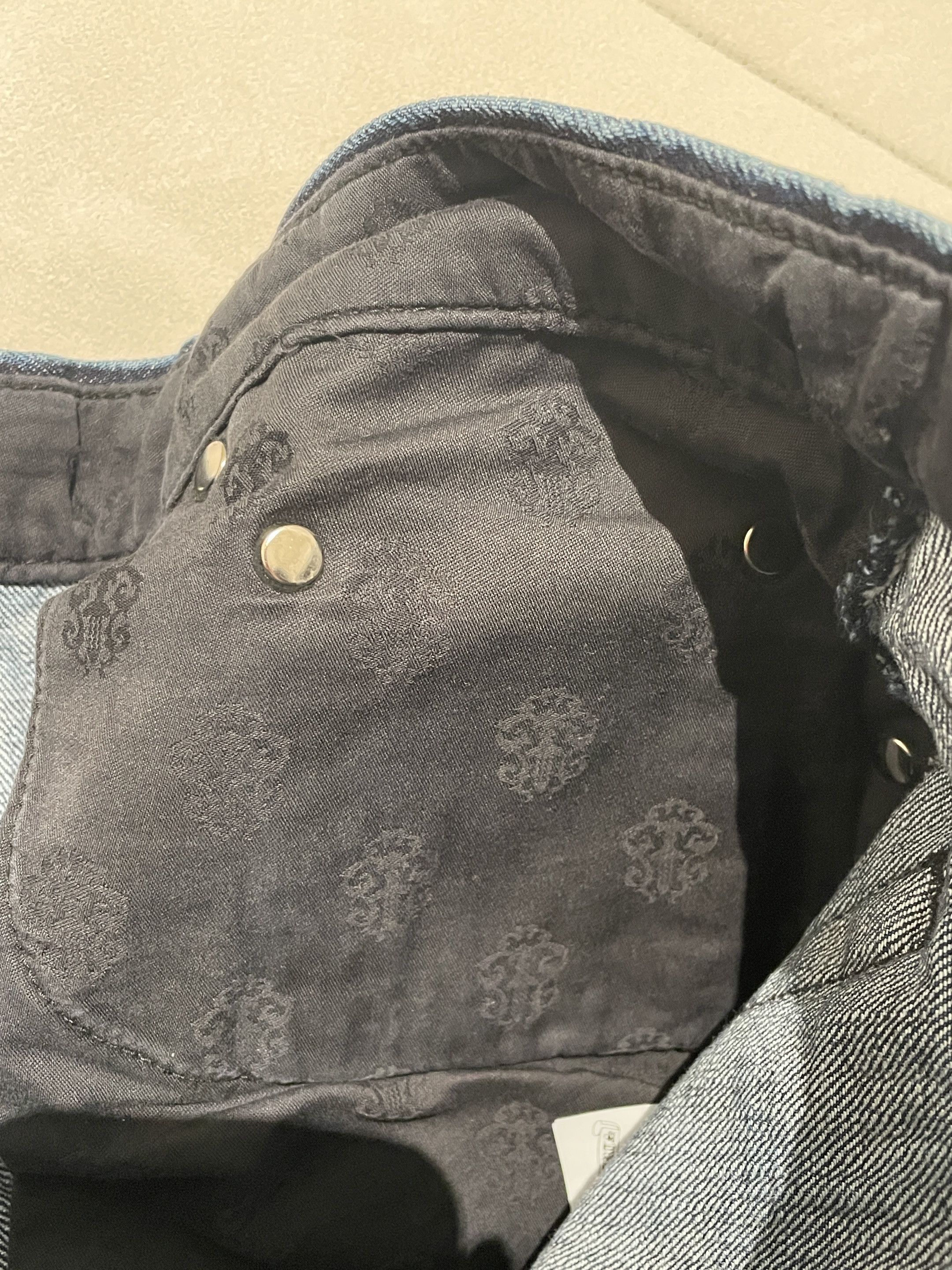 Chrome Hearts Chrome Hearts Levi's 501 Black & White Cross Flame Jeans Size US 32 / EU 48 - 11 Thumbnail