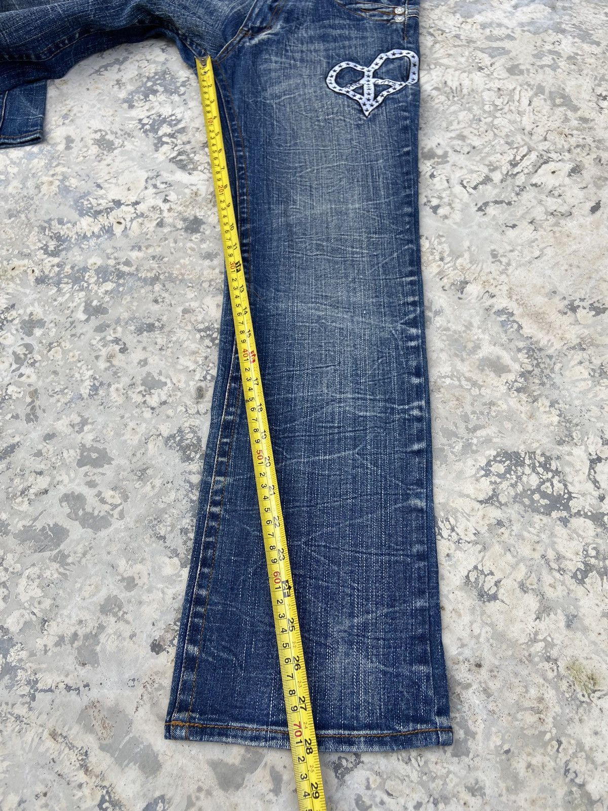 Japanese Brand VTG Y2K Pink latte denim flare pants women Size 25" / US 0 / IT 36 - 13 Thumbnail