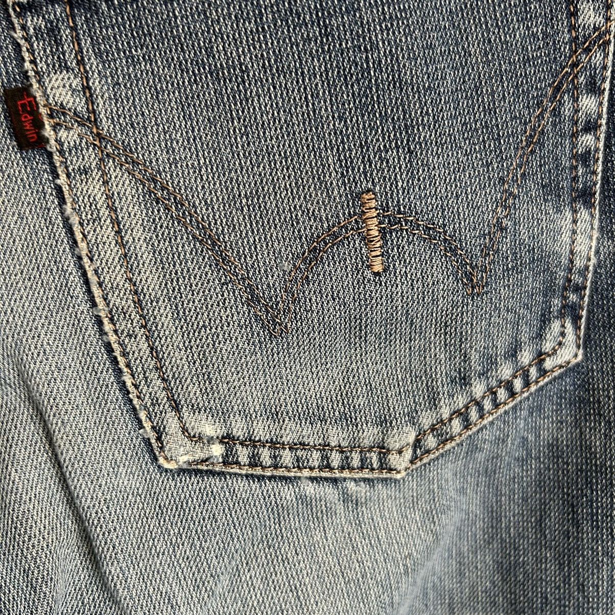 Edwin Vintage Function Edwin EZ502 Washed Blue Distressed Denim Size US 32 / EU 48 - 17 Thumbnail