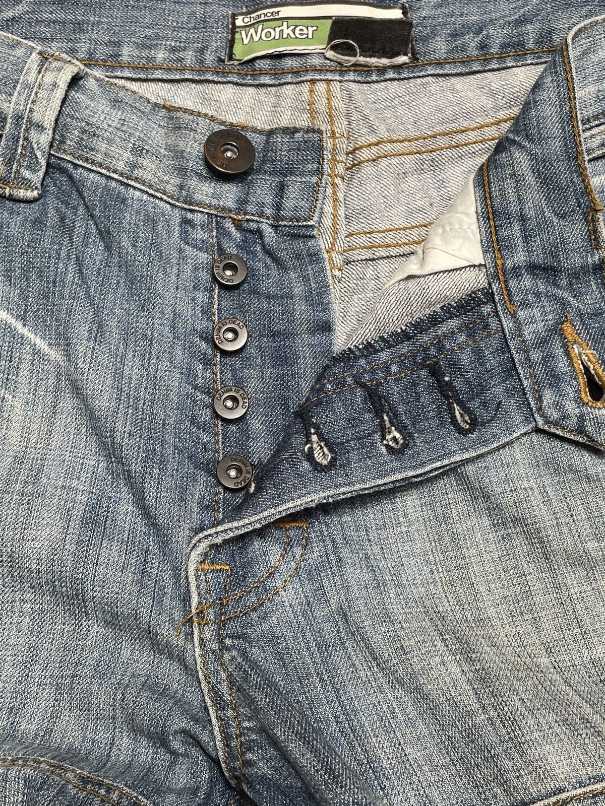 If Six Was Nine × Japanese Brand Rare Design Vintage Brand Chancer Tactical Baggy Jeans 2000s Size US 32 / EU 48 - 11 Thumbnail