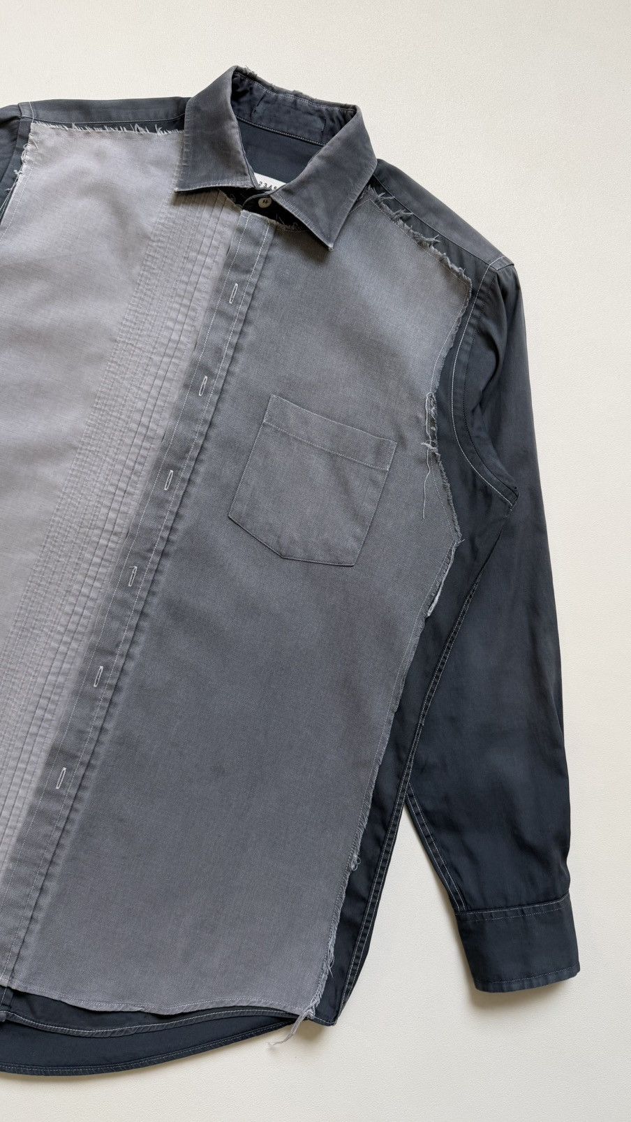 Maison Margiela S/S 04 ⓪ ① ⓪ Thrashed Artisanal Reworked Shirt Size US M / EU 48-50 / 2 - 13 Thumbnail