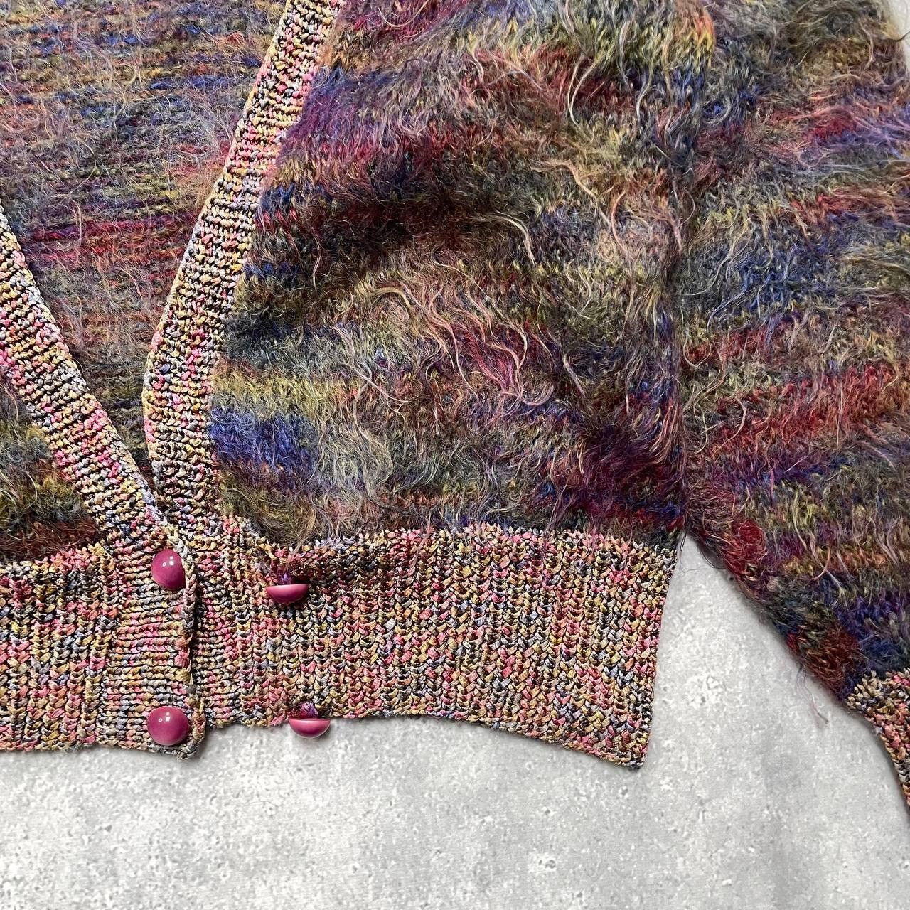 Vintage Vintage 90s Cardigan Two Buttons Faux Mohair Women’s Size L Size L / US 10 / IT 46 - 7 Thumbnail