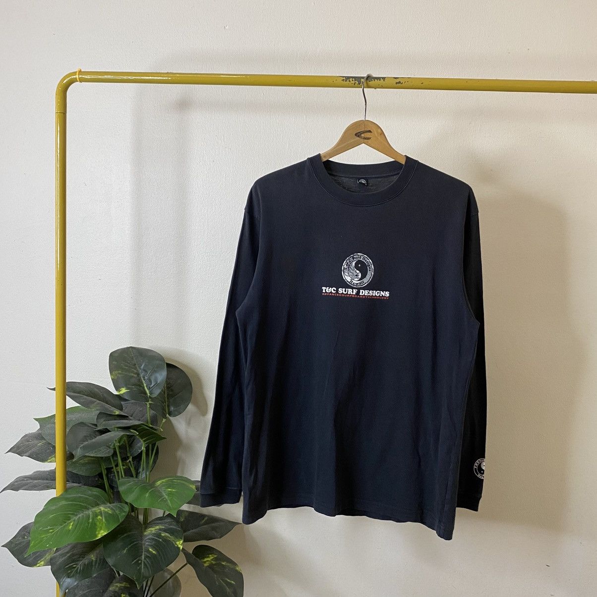 Vintage Vintage Y2K T&C Surf Design Dragon Graphic Stussy Style LS T Size US L / EU 52-54 / 3 - 8 Thumbnail
