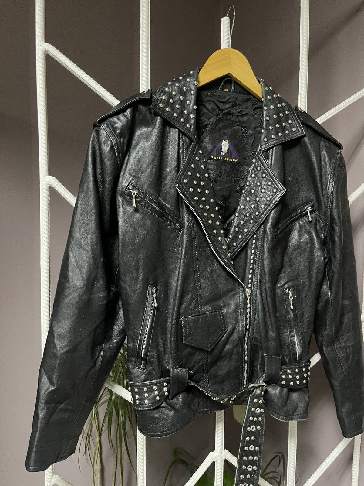 Vintage Vintage Leather Jacket Biker Jacket Punk Metal Goth Size US S / EU 44-46 / 1 - 2 Thumbnail