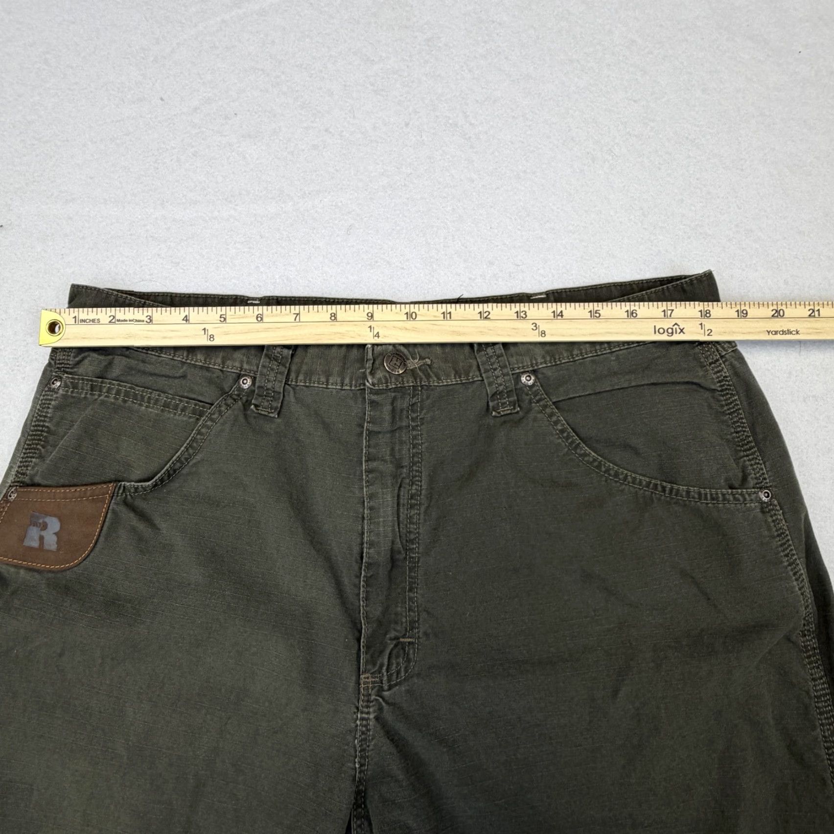Wrangler Wrangler RIGGS Workwear Pants Mens 38x32 Green Carpenter Utility Ripstop Cotton Size US 38 / EU 54 - 5 Thumbnail