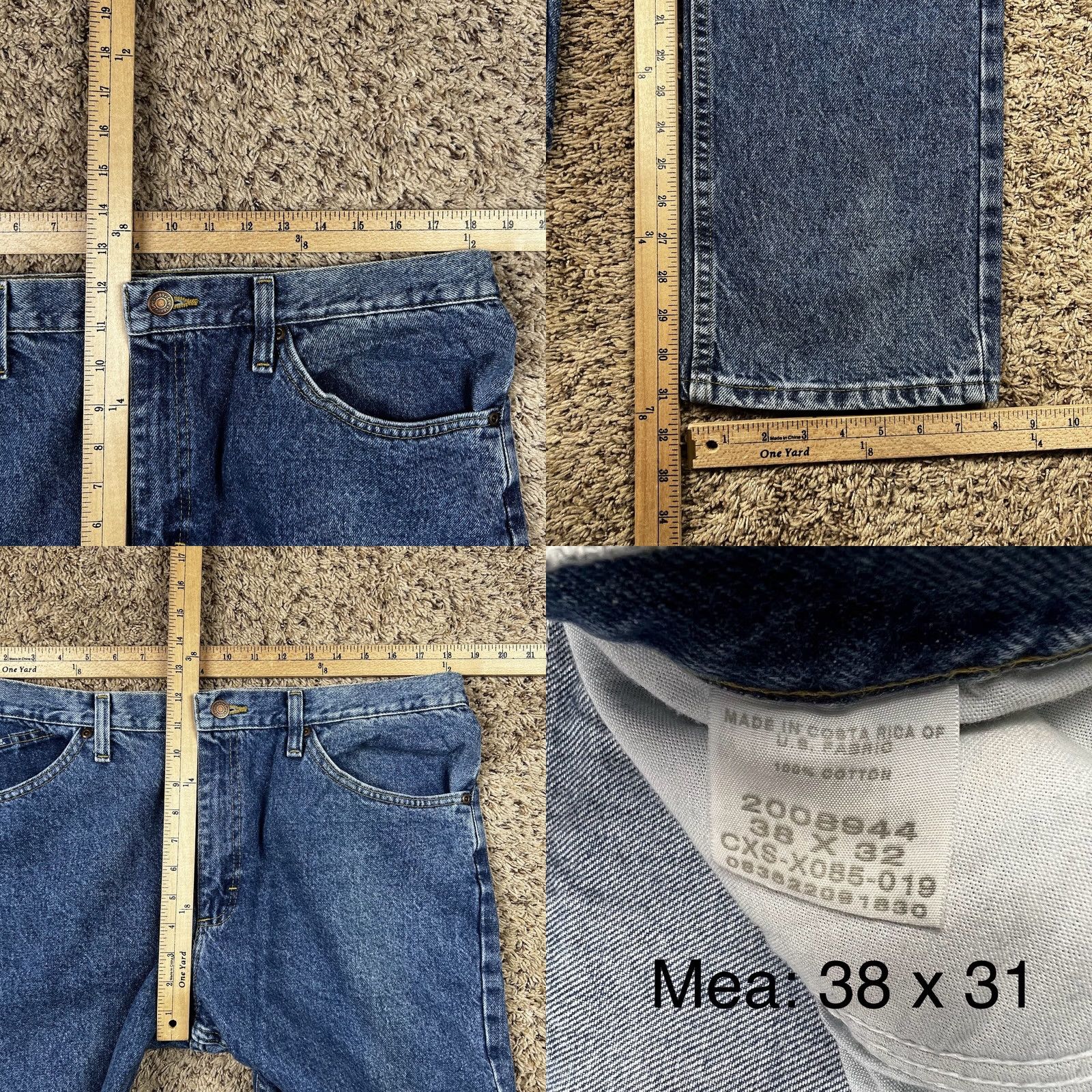 Lee VINTAGE Lee Riders Jeans Mens 38x31 Blue Medium Wash Denim Grunge Logo Jeans Size US 38 / EU 54 - 8 Thumbnail