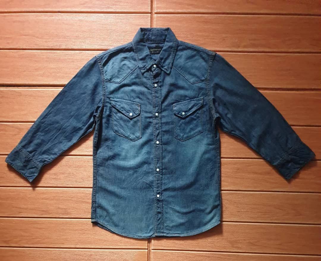 If Six Was Nine 💥3 quater blue colour Nano Uni western shirt Size US S / EU 44-46 / 1 - 1 Thumbnail