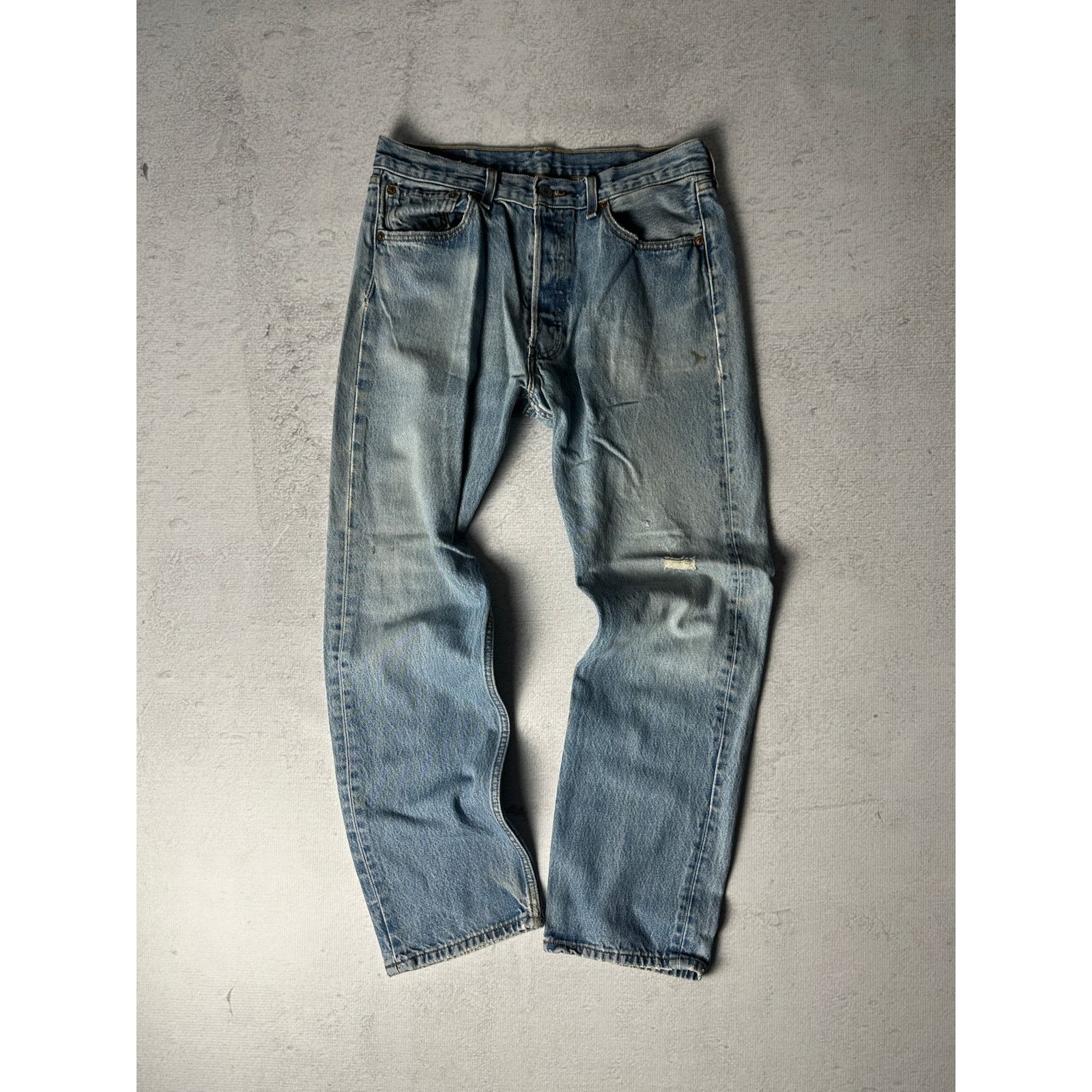 Levi's Vintage Levis 501 Blue Perowned Denim Jeans - Men's 34W30L Size 34" / US 12 / IT 48 - 1 Thumbnail