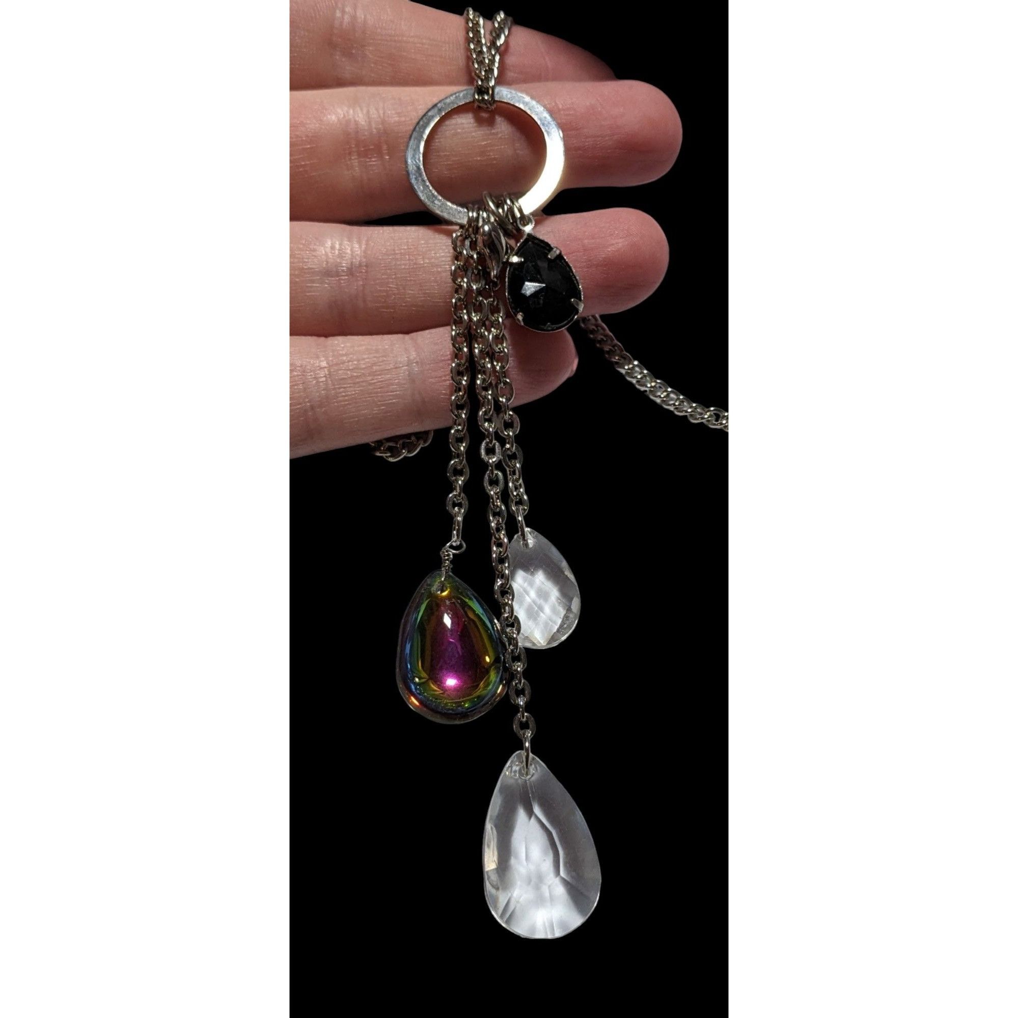 Other Silver Rainbow Drop Charm Necklace Size ONE SIZE - 3 Thumbnail