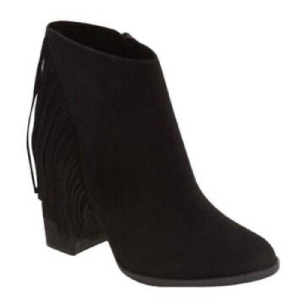 Designer Arturo Chiang l Black Suede Leather Booties W Fringe Size 9 Size US 9 / IT 39 - 10 Thumbnail