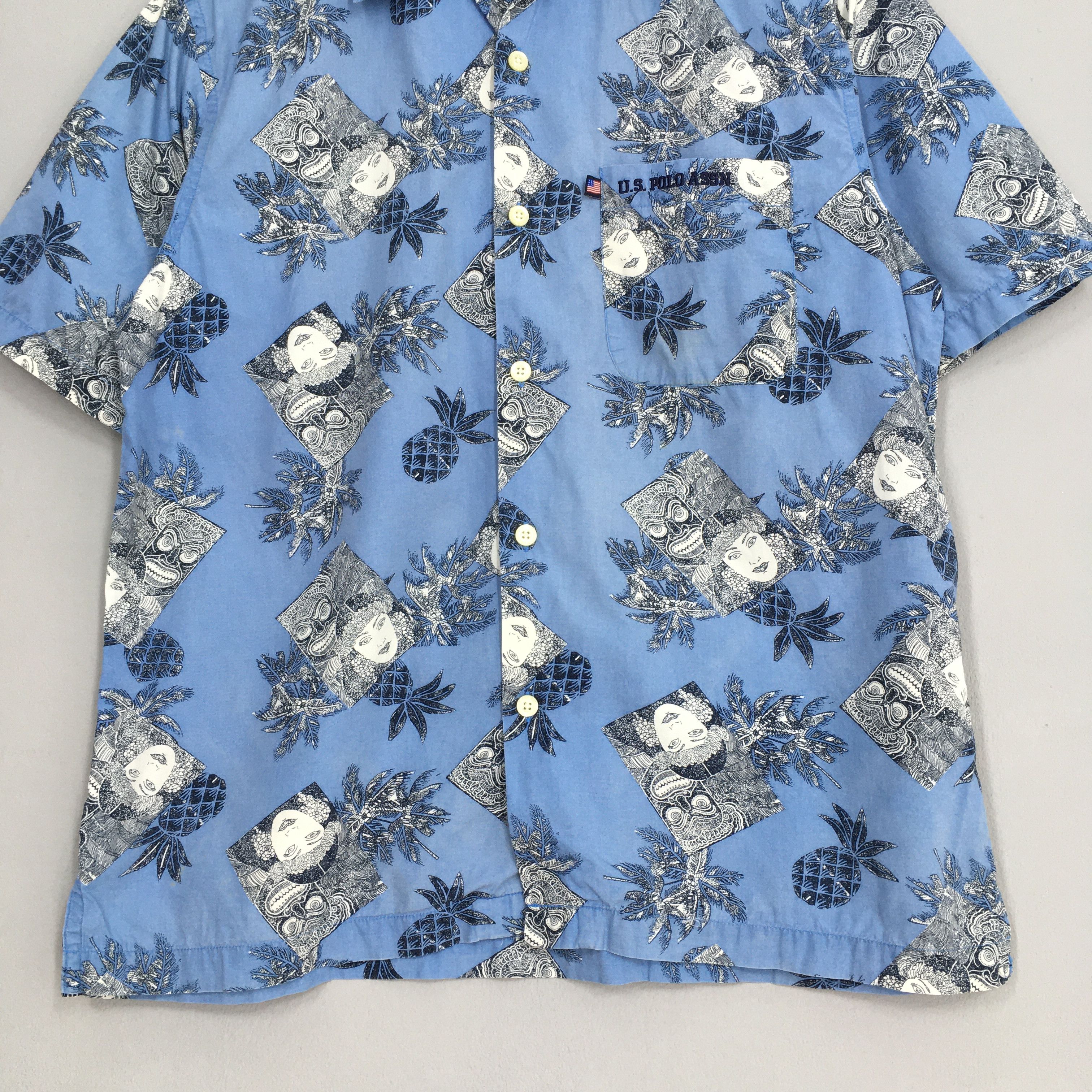 U.S. Polo Assn. Vintage Us Polo Floral Hawaiian Shirt Medium Size US M / EU 48-50 / 2 - 3 Thumbnail