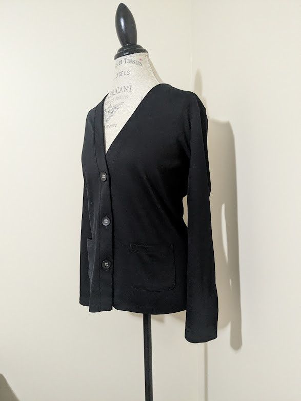 Other Hasting & Smith women's black cardigan with pockets Size L / US 10 / IT 46 - 2 Thumbnail