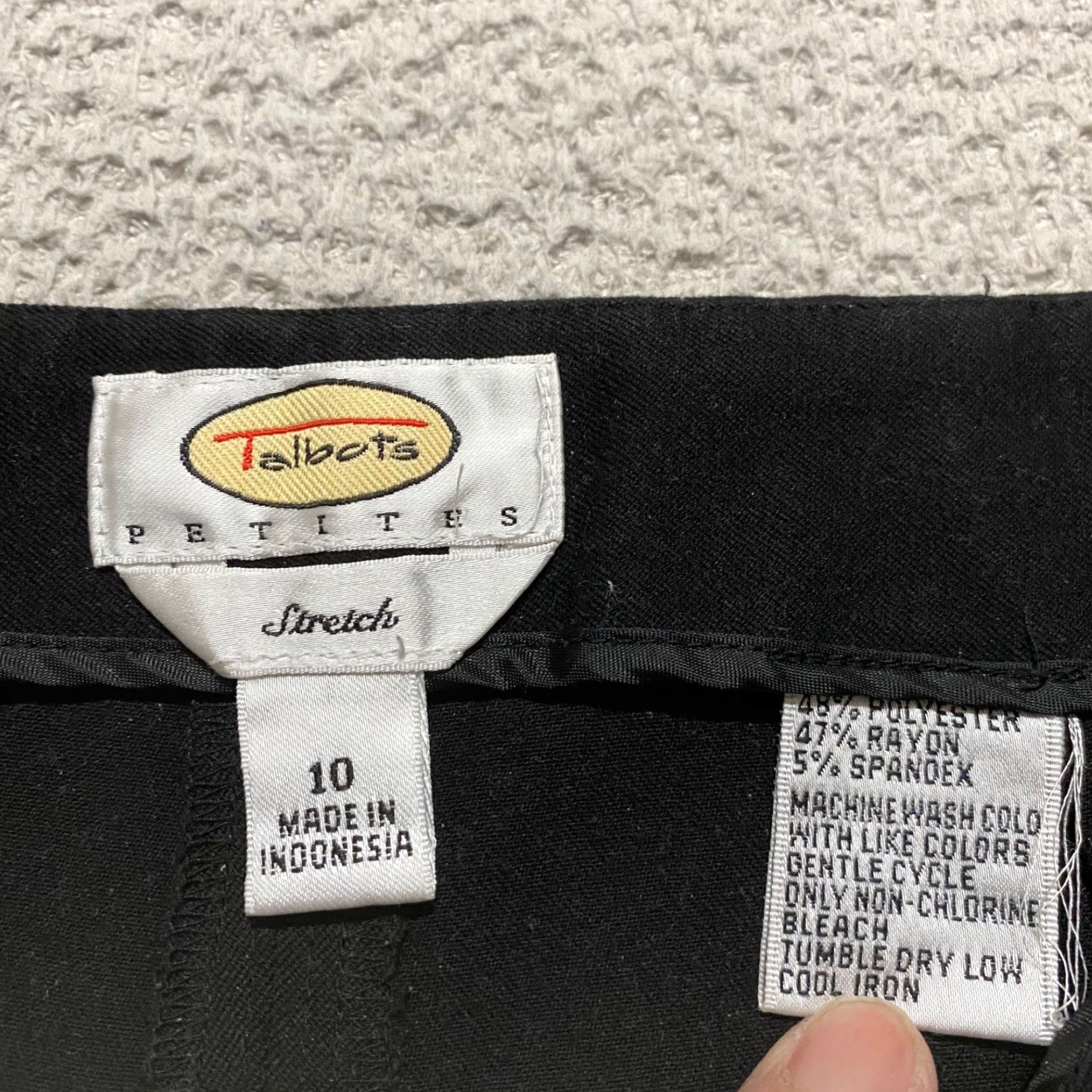 Talbots Talbots Womens 10P Dress Pants Black Straight Petites High Rise Ankle Business Size 32" / US 10 / IT 46 - 3 Thumbnail