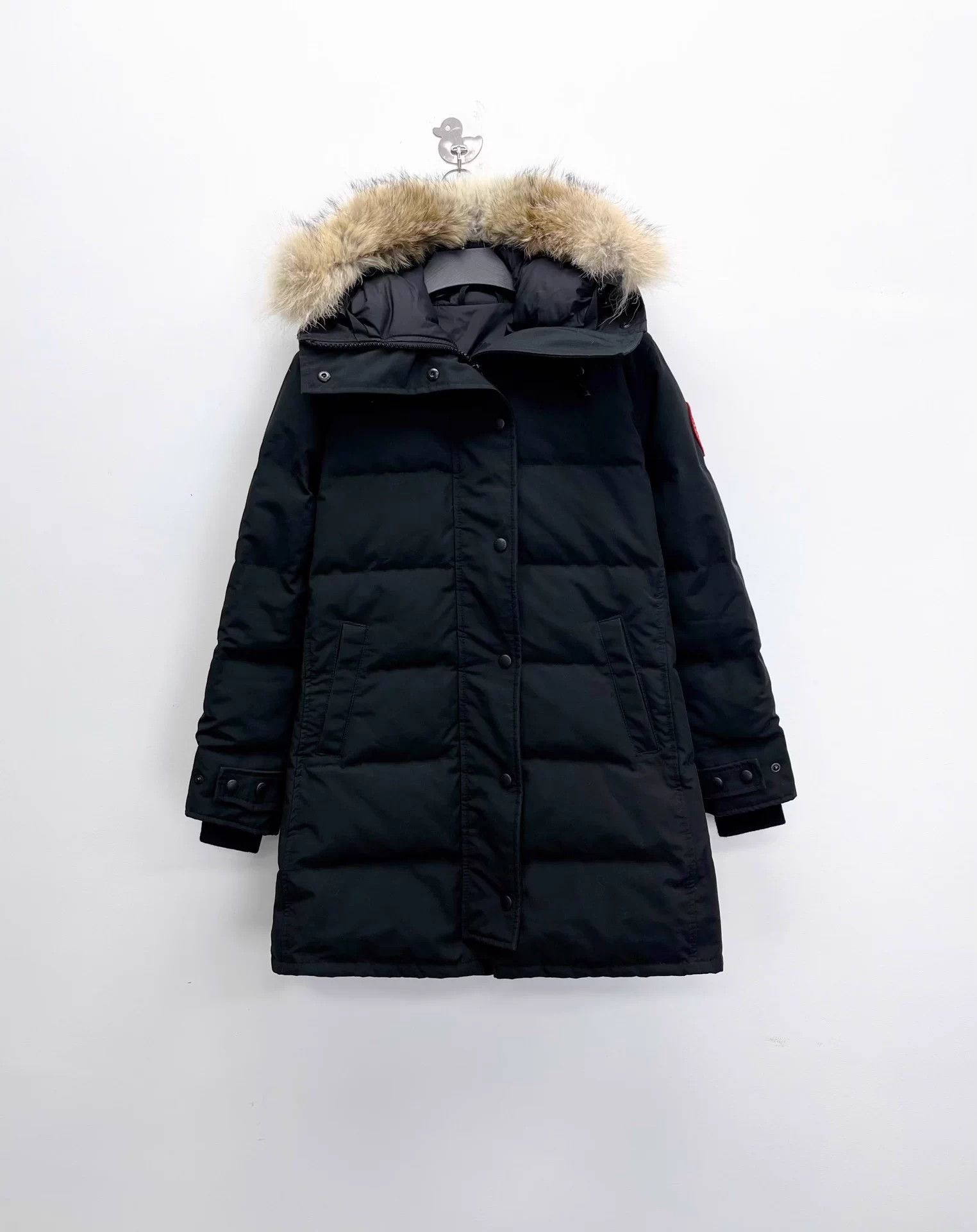 Canada Goose Canada Goose Black Hooded Parka S Embroidered Size S / US 4 / IT 40 - 1 Thumbnail