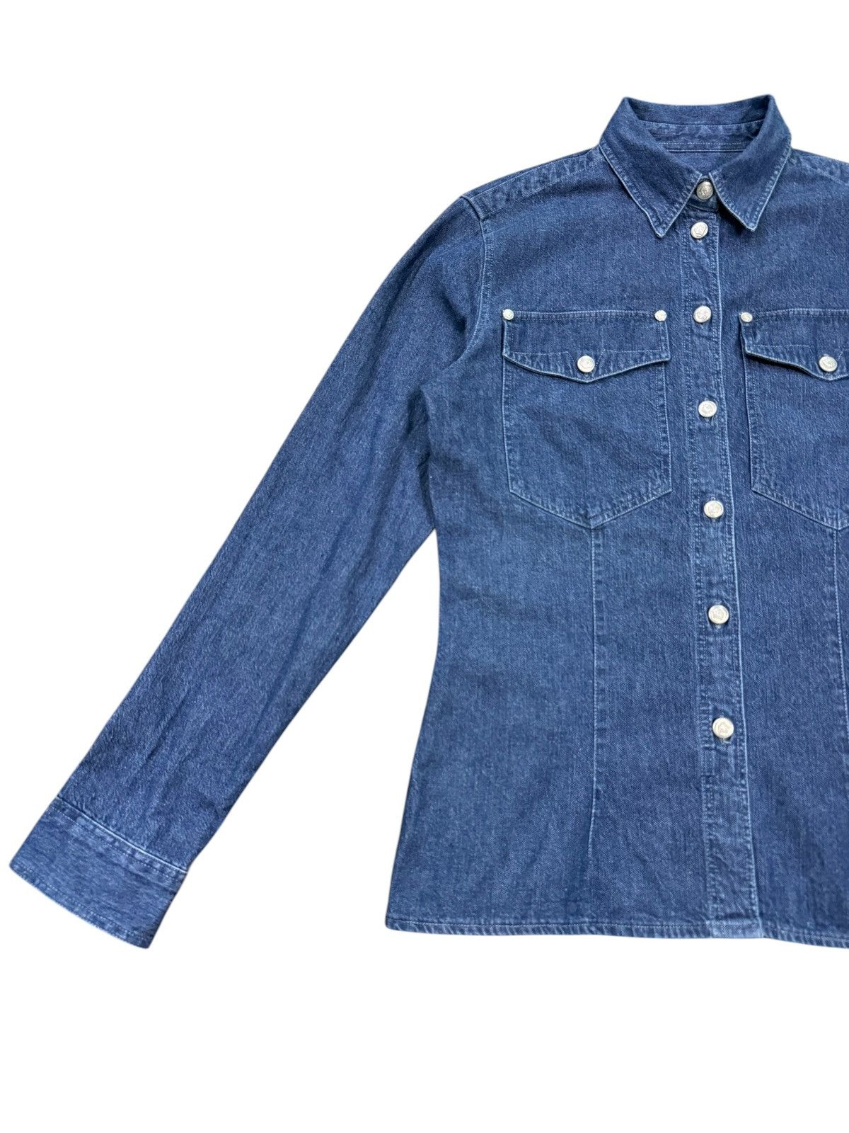 Versace RARE VERSACE WESTERN DENIM SHIRT Size S / US 4 / IT 40 - 4 Thumbnail