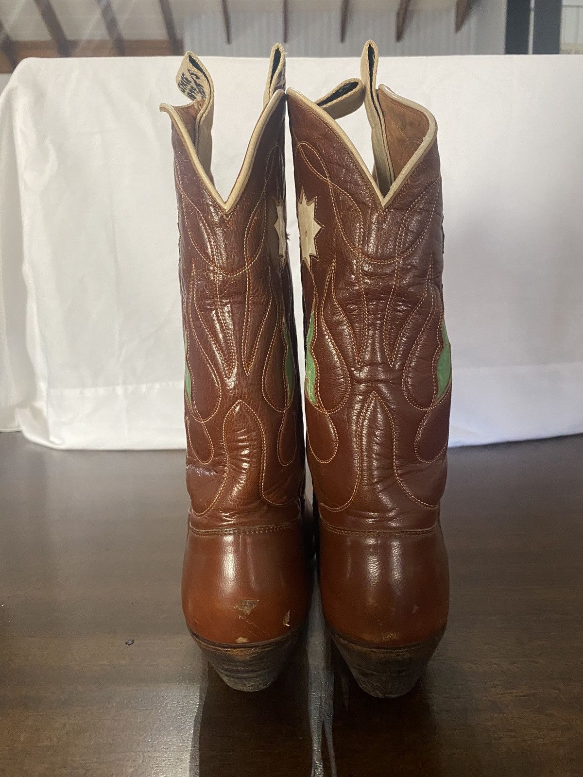 Justin Boots × Vintage VINTAGE 1940s H.J. Justin & Sons/Ft Worth TX/Boots Sz 5-6? Size US 5.5 / IT 35.5 - 4 Thumbnail
