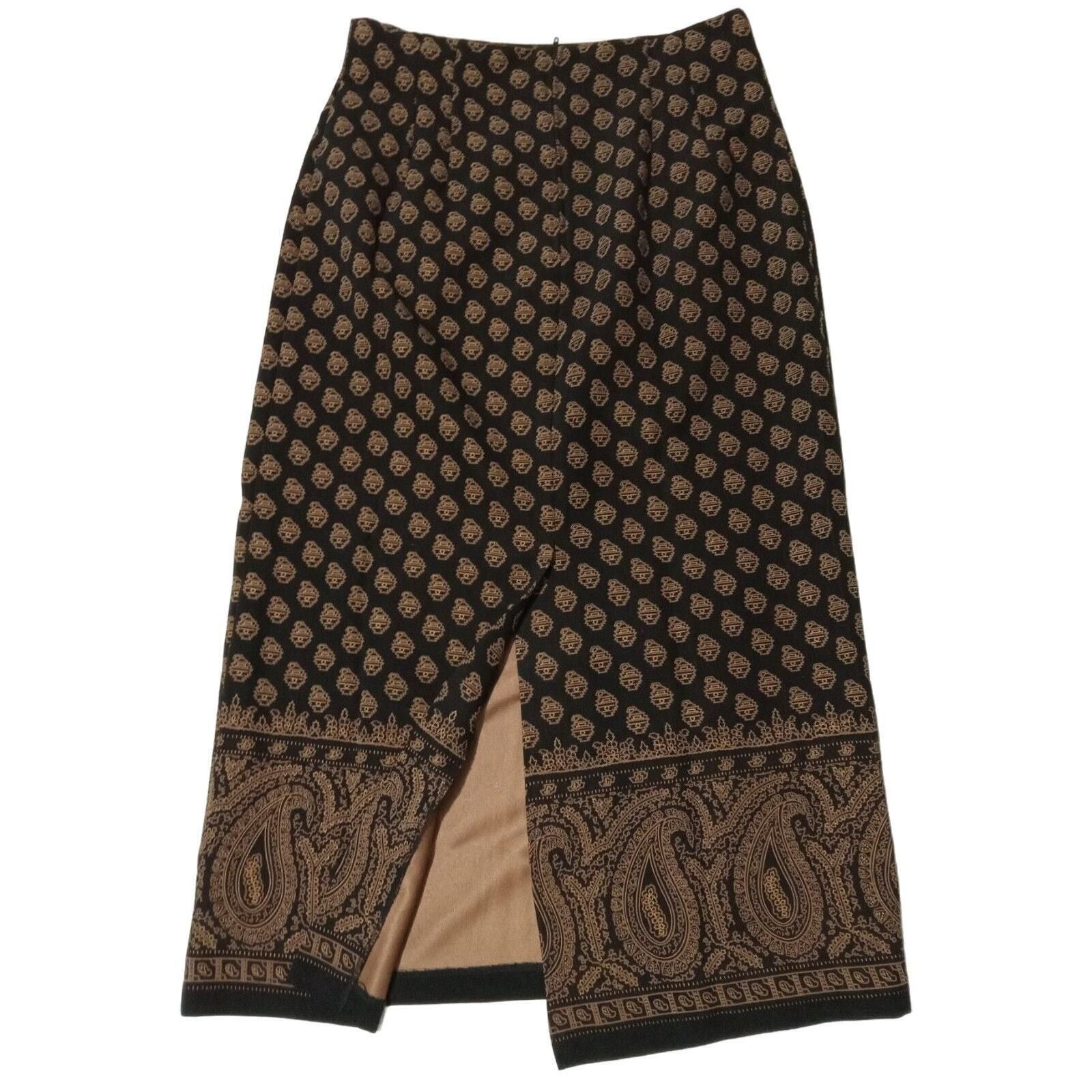 & Other Stories Dressbarn Midi Skirt 12 Women's Pencil Career Black Slit Size 34" / US 12 / IT 48 - 2 Thumbnail